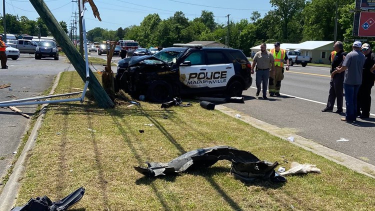THP responds to Highway 411 crash involving Madisonville police officer