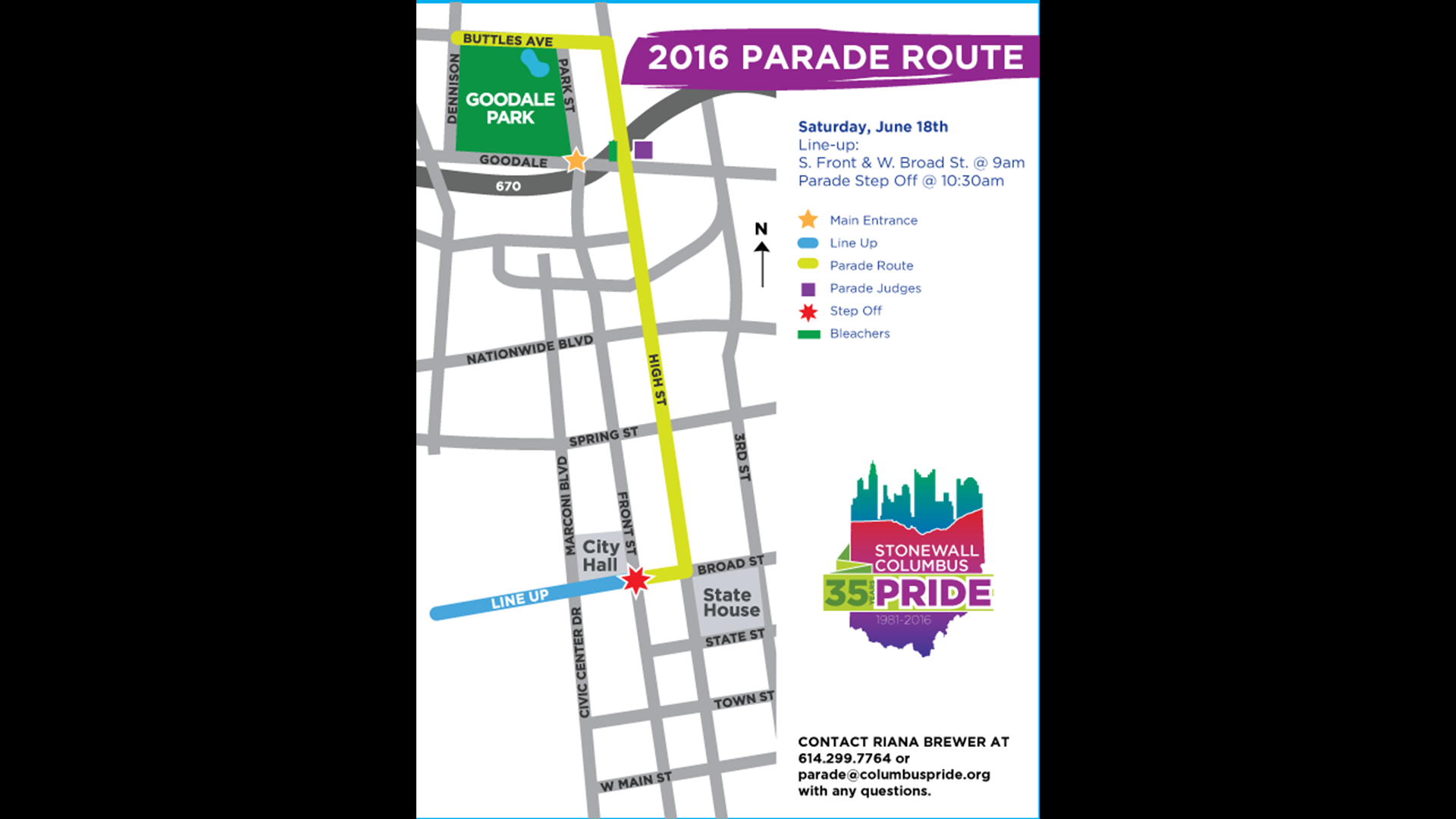 Columbus Pride Festival Getting around, closures, where to park