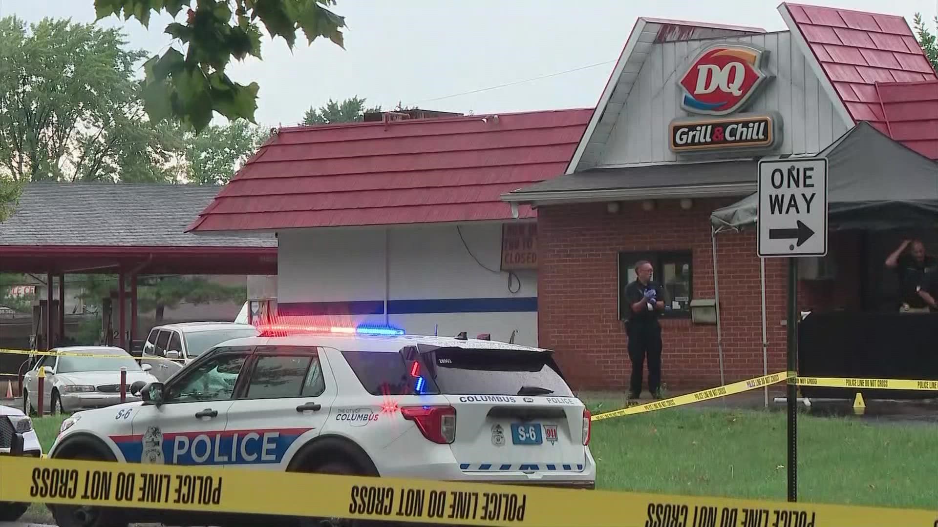 Police told 10TV dispatchers received two calls around 3:51 p.m. about someone being shot at the Dairy Queen, located at 1900 Tamarack Circle South.