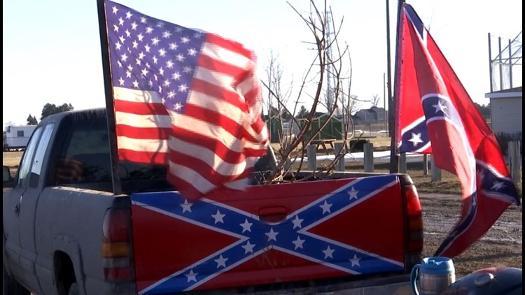confederate flag truck