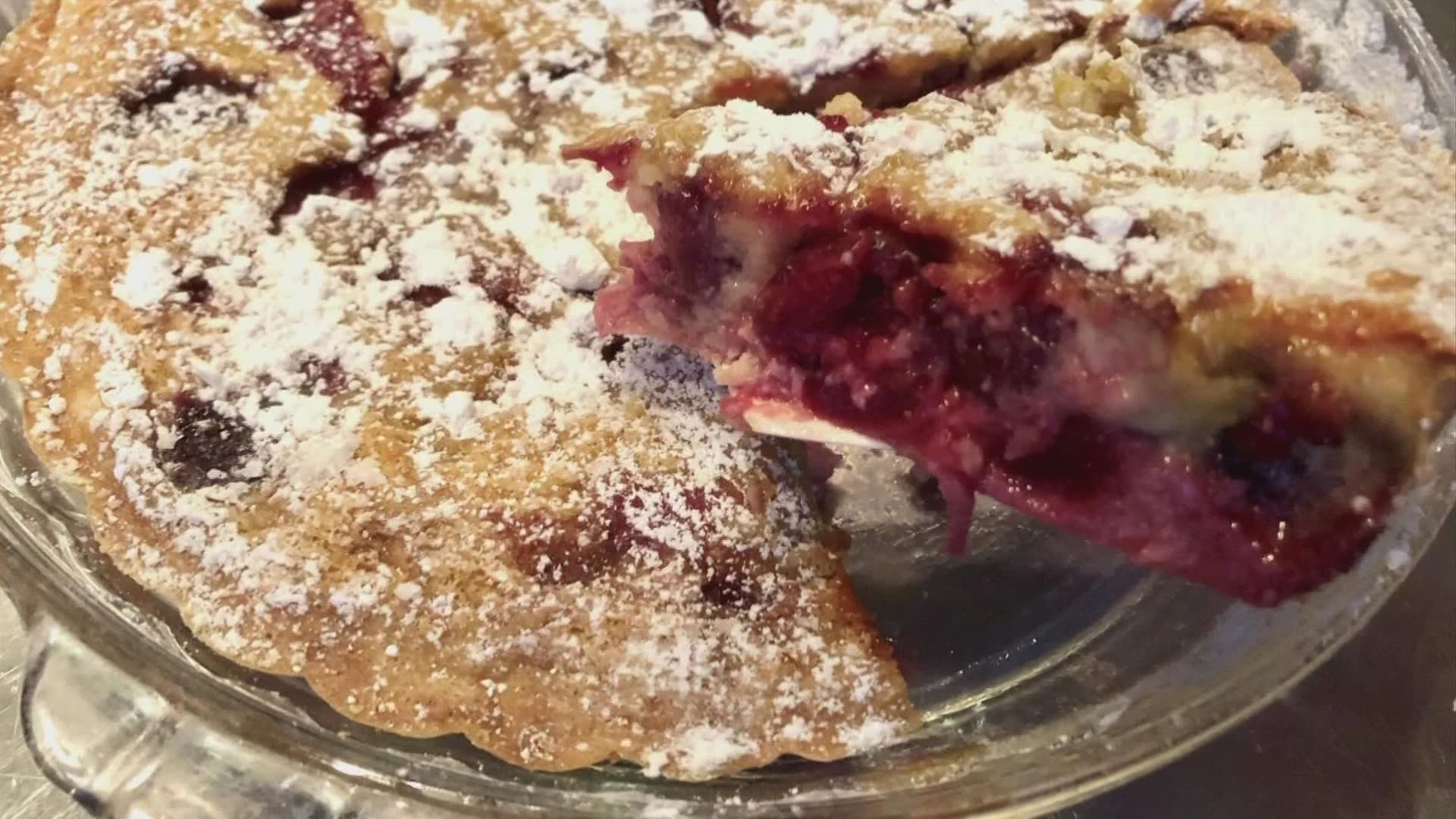 Brittany makes a cherry clafoutis to celebrate World Plant Milk Day.