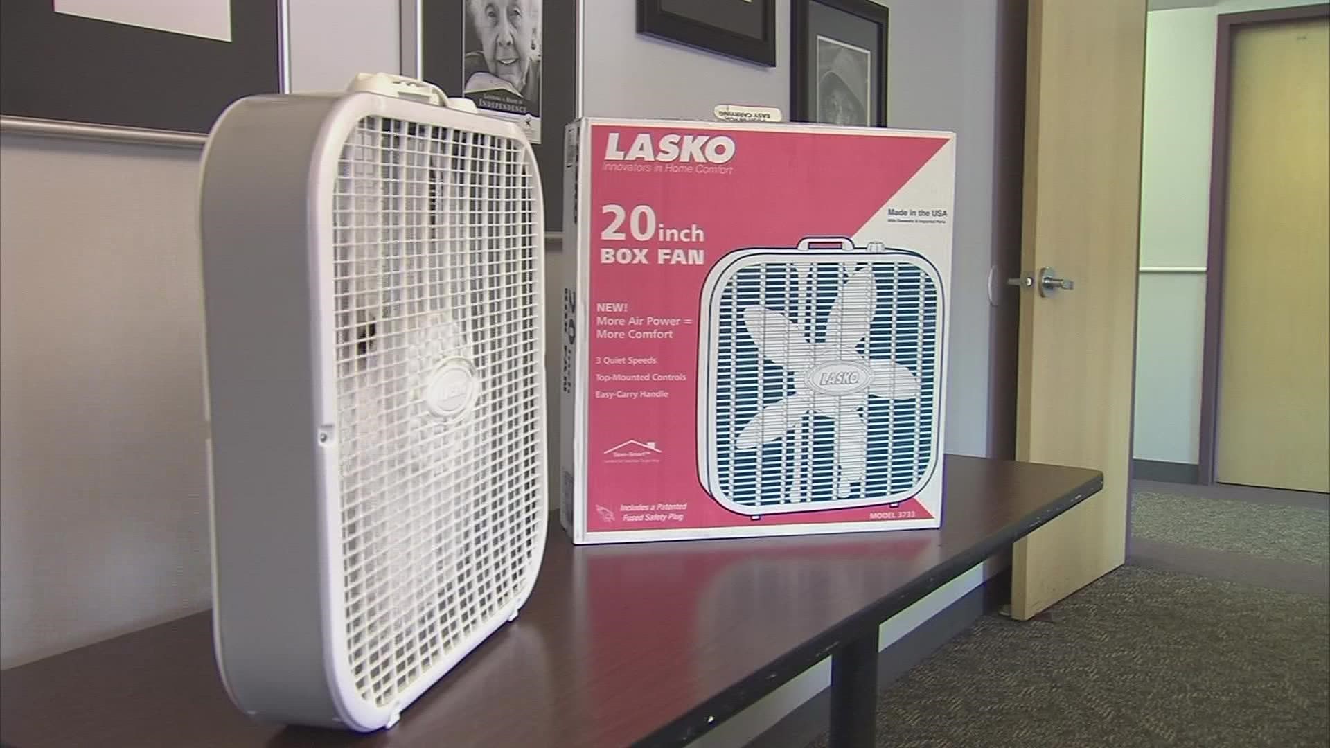 You can donate fans at Lowe's Home Improvement Center at 2345 Silver Drive in Columbus until 6:30 p.m.