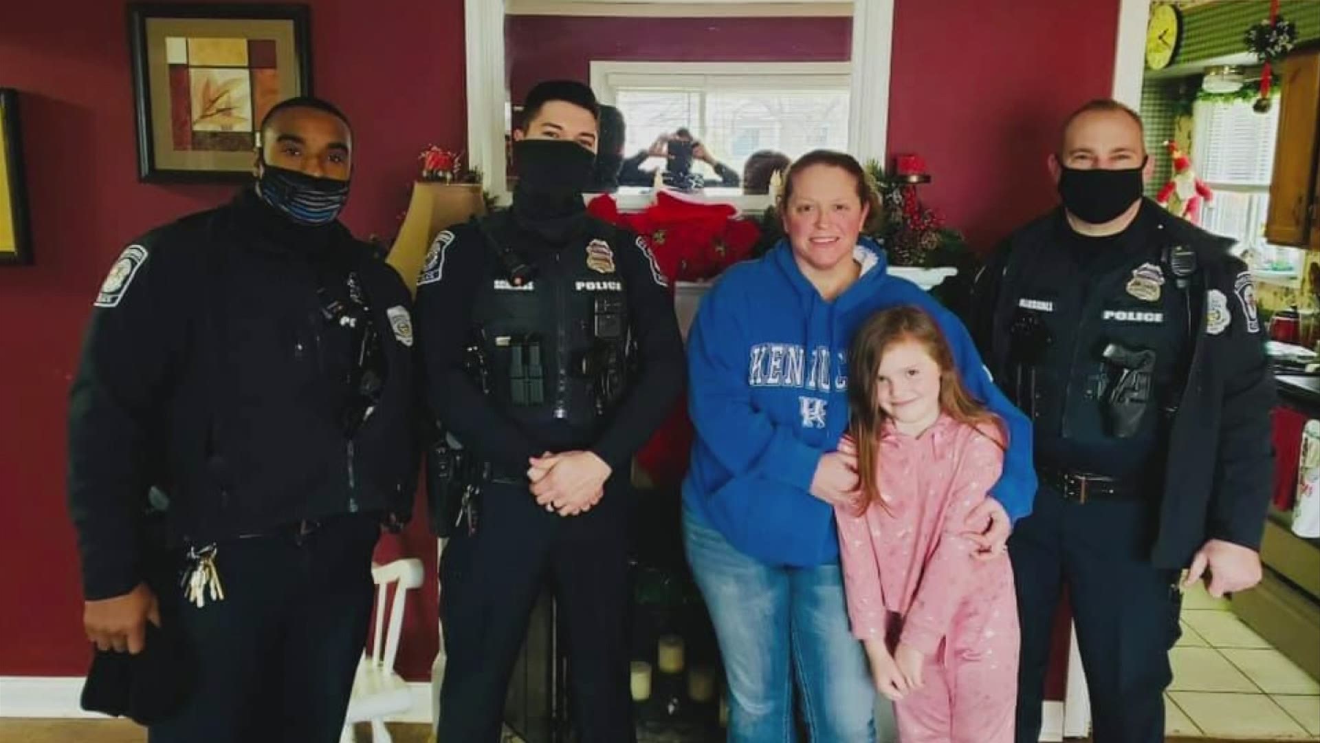 Reynoldsburg officers stepped in by helping complete home improvement projects that were left behind by the woman's husband.