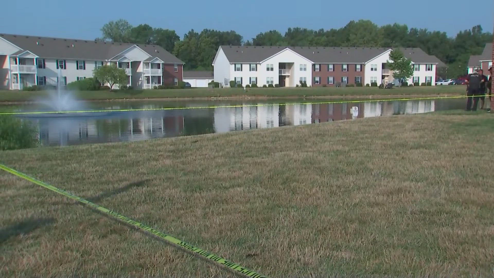 One person is dead after crews were called to a reported water rescue at an apartment complex near Grove City on Monday.