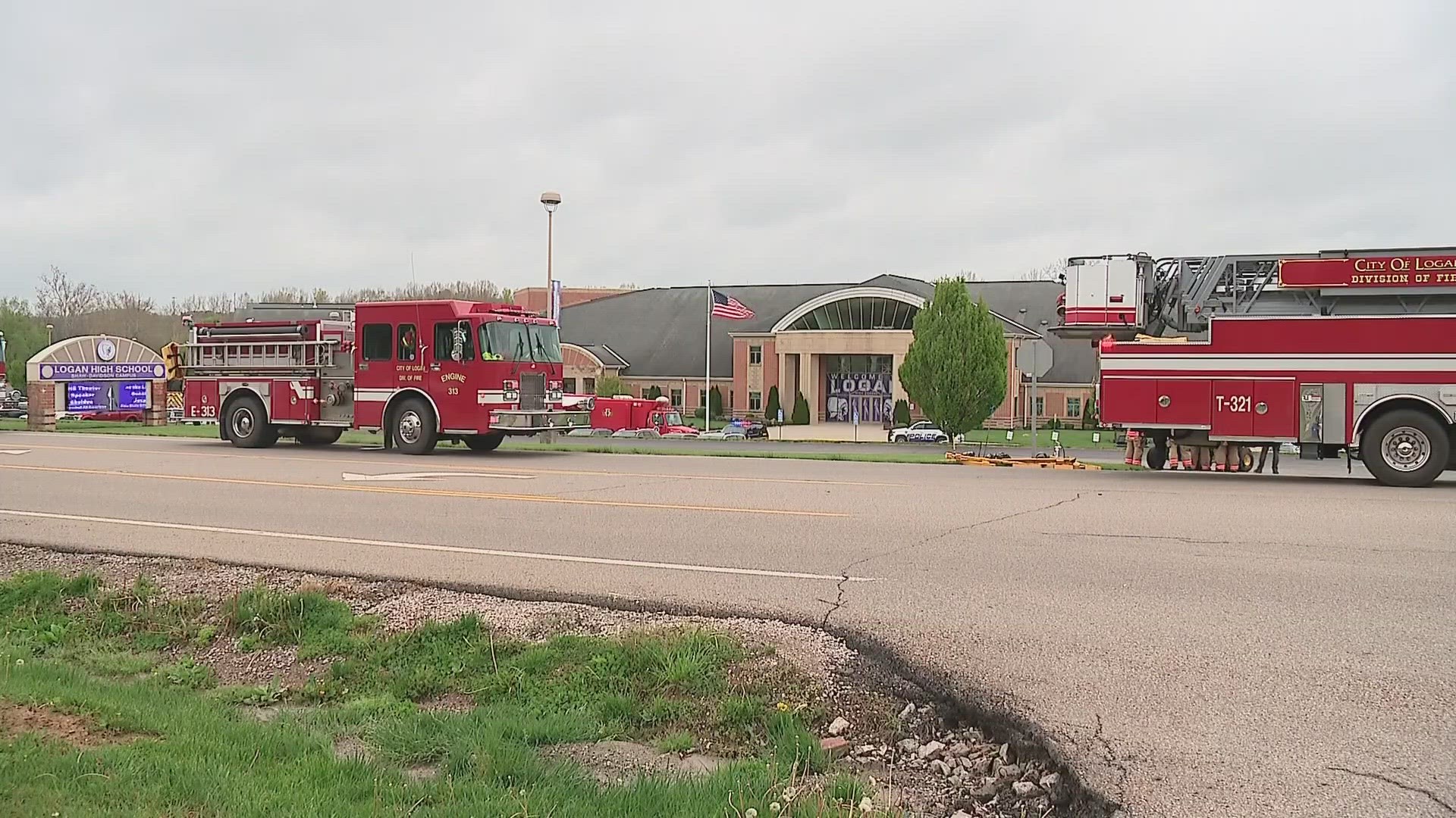 Students at the high school were protesting Wednesday morning to bring awareness to mental health when a fire alarm went off.