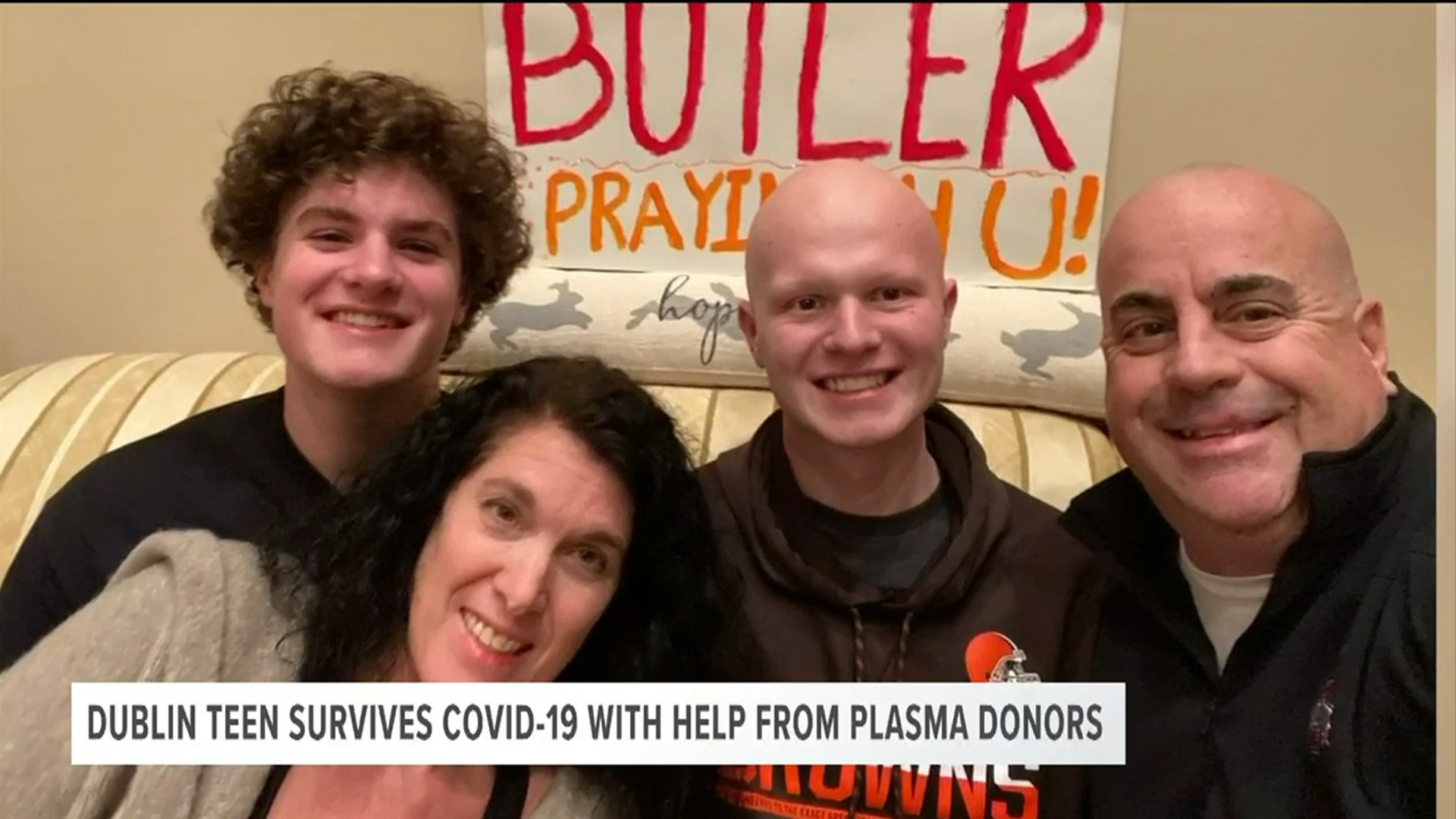 A Dublin teenager who battled COVID-19 is home celebrating his birthday and graduation thanks to the community.