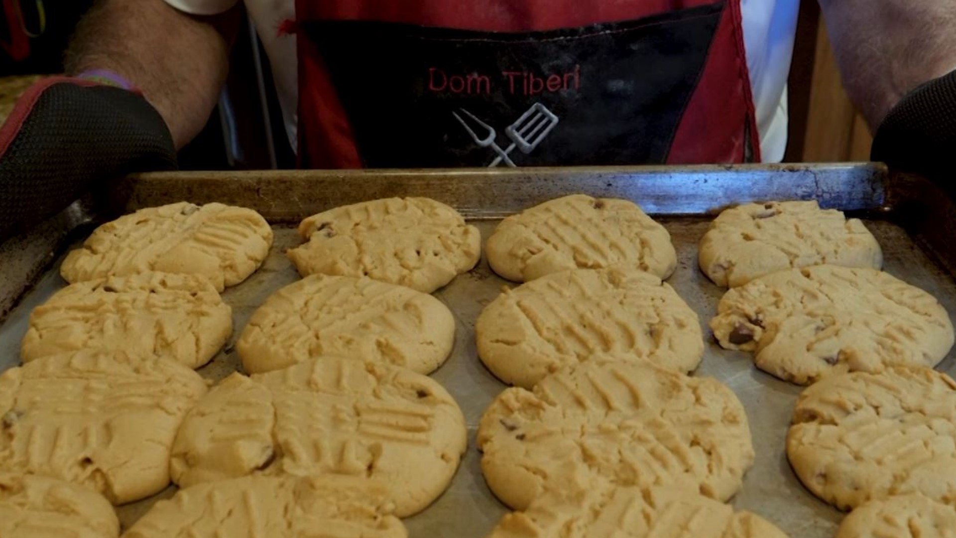 Yes, Dom Tiberi can bake too! Watch how to make his peanut butter chocolate chip cookies.