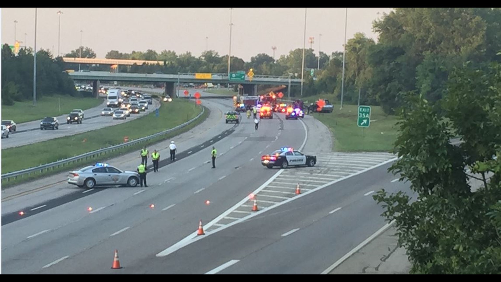 Overturned Truck Crash Closes I-270 Near Gahanna | 10tv.com