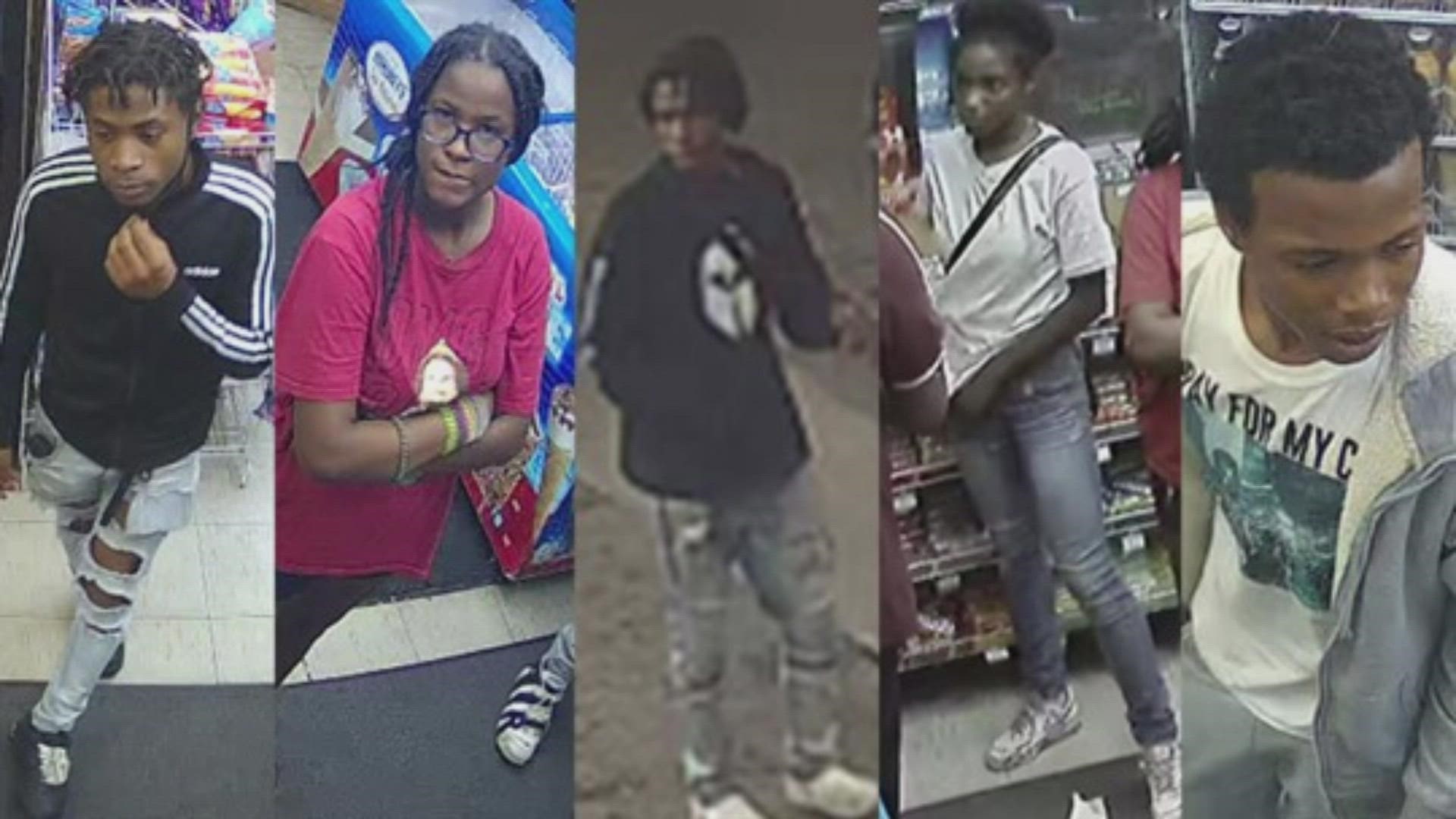 The Columbus Division of Police released photos of five suspects from a shooting at a Sunoco gas station in South Linden.