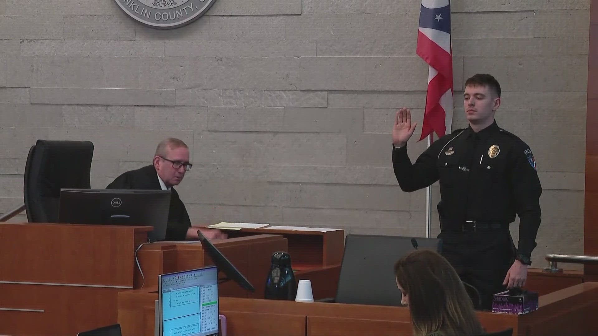 Officer Seth Pinney with the Minerva Park Police Department talked through his body camera footage from the day of Casey Goodson Jr.'s fatal shooting.