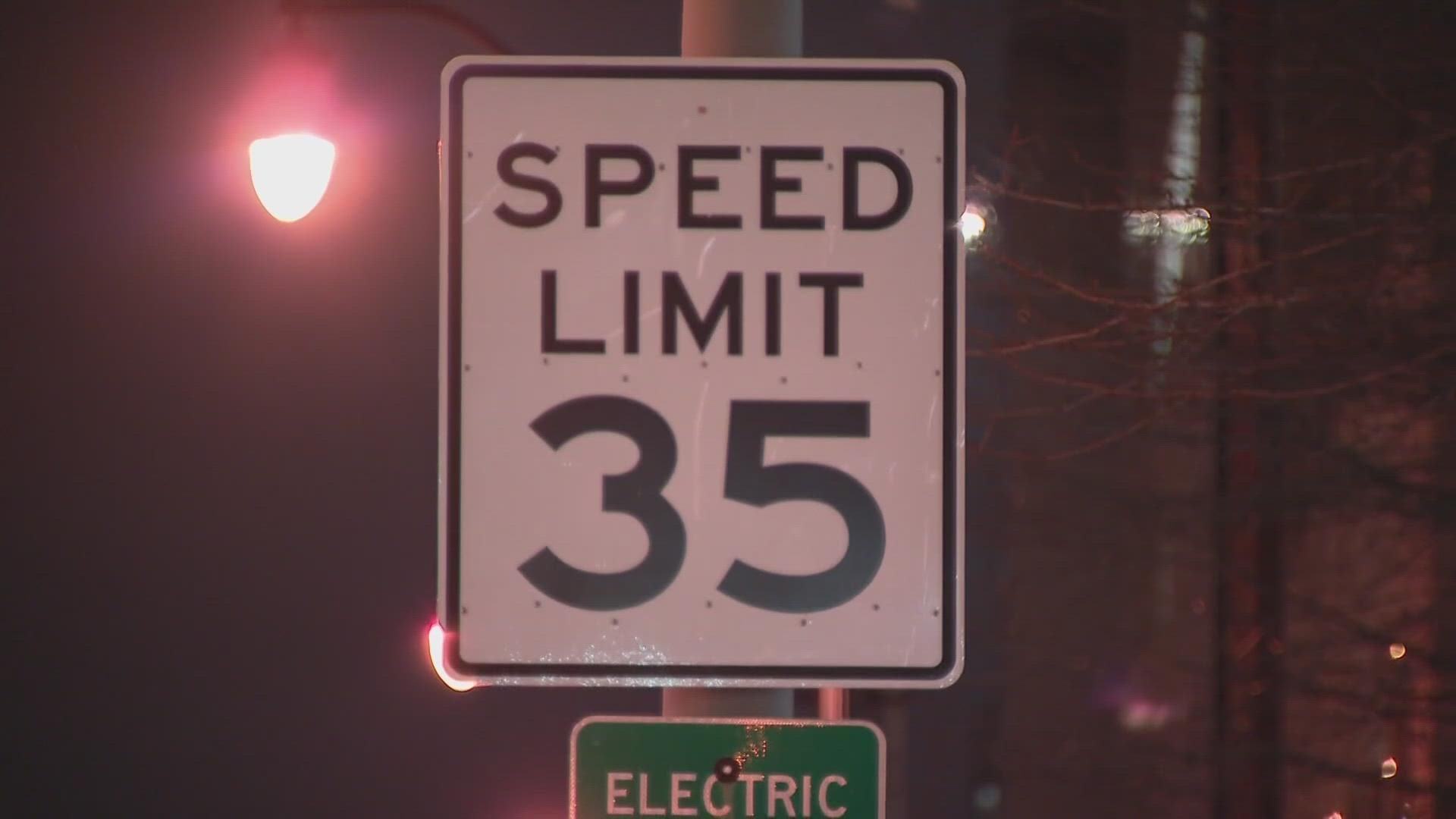The current speed limit on many major downtown streets is 35 miles per hour, but will soon be lowered to 25 mph.