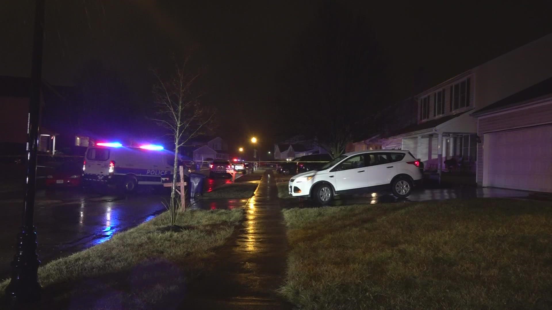 The shooting happened in the 2800 block of Marblewood Drive just before 11:30 p.m., according to Columbus Police.