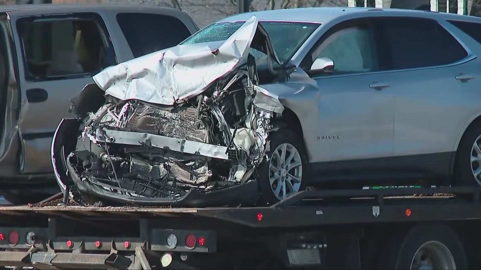 The two-vehicle crash happened at North Cleveland Avenue and Polaris Parkway in Westerville.