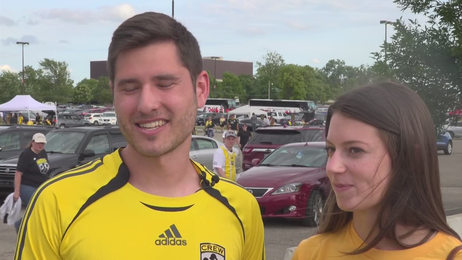 The couple found each other at a Crew game and decided to go to the last Crew game together.