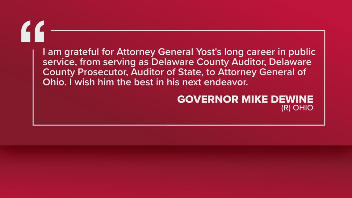 Ohio Attorney General Dave Yost set to resign, will join legal organization