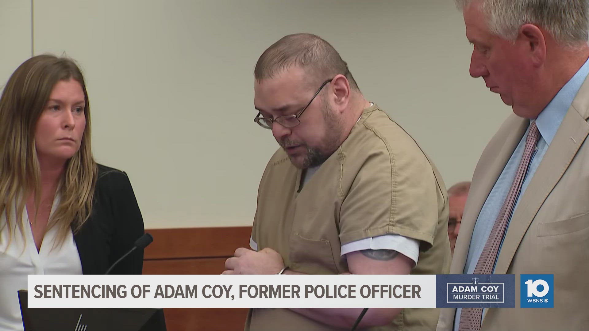 Former Columbus police officer Adam Coy spoke in court on Monday before he received his prison sentence.