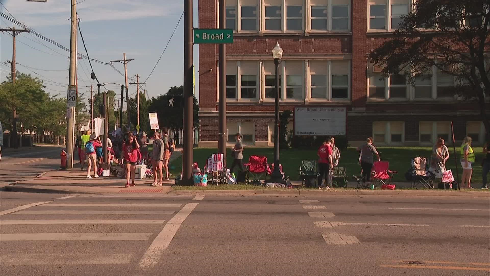 Students at Columbus City Schools are slated to begin remote learning Wednesday as the Columbus teachers’ union enters its second day of striking.
