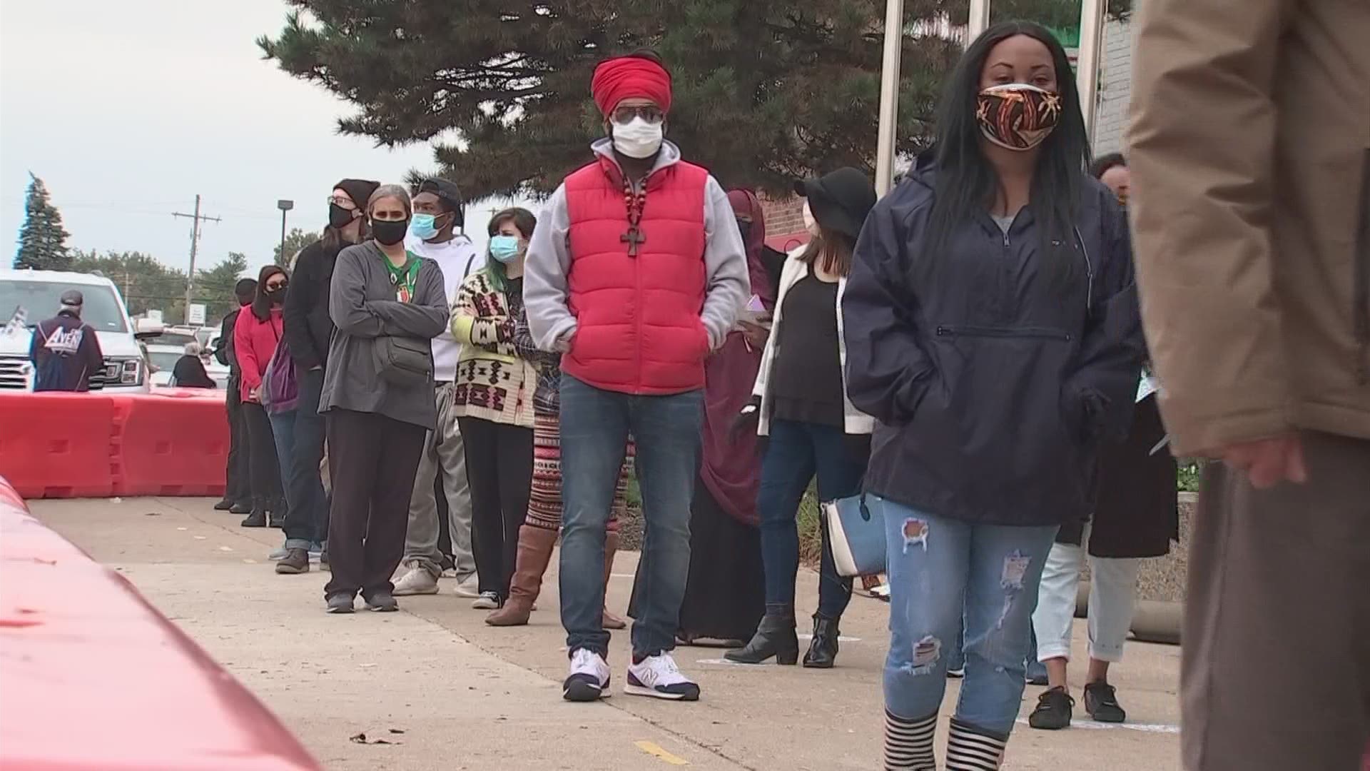 Voters have spent hours standing in line in order to cast their votes in the presidential election.