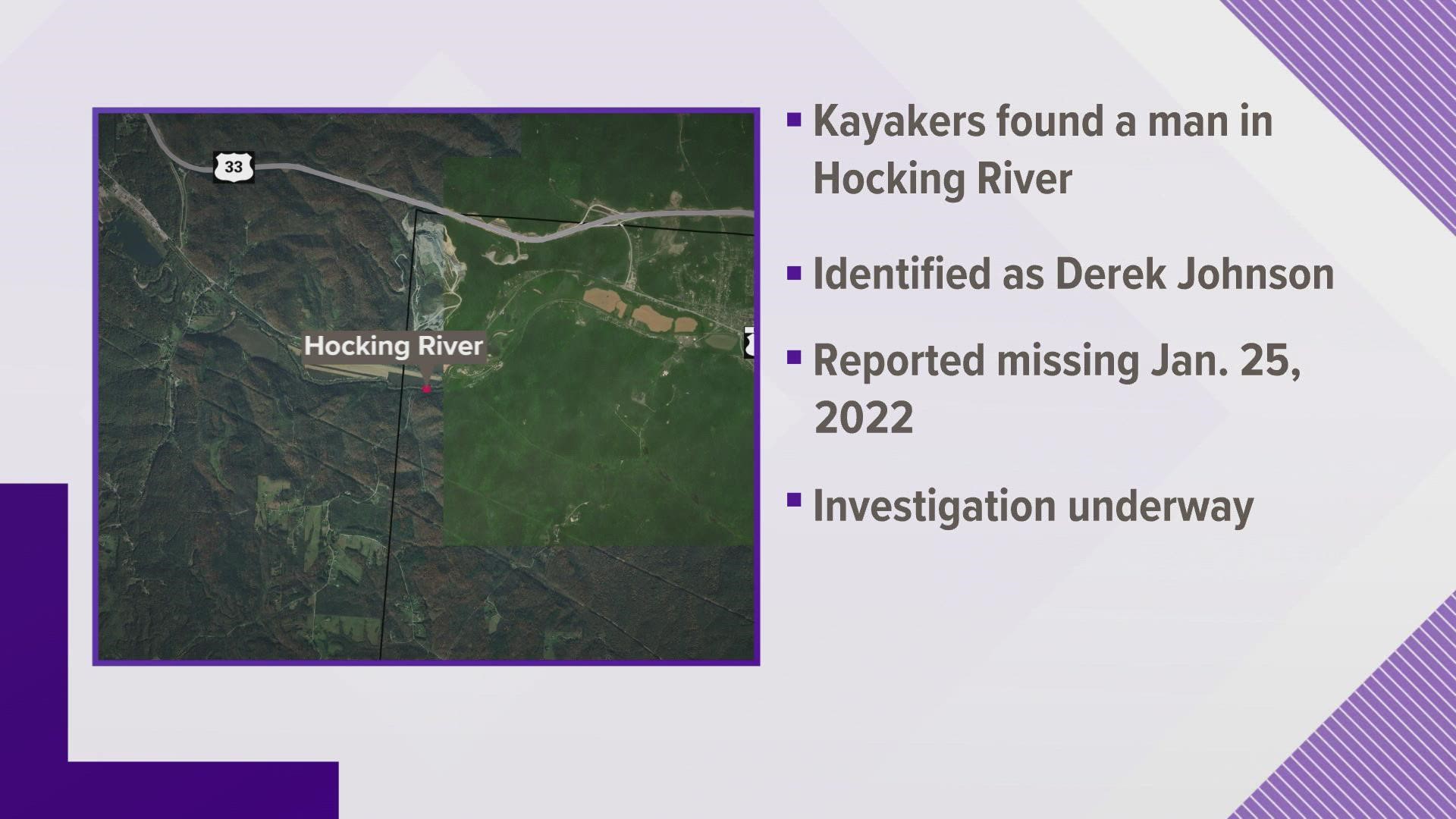 Derek Johnson was reported missing on Jan. 25.