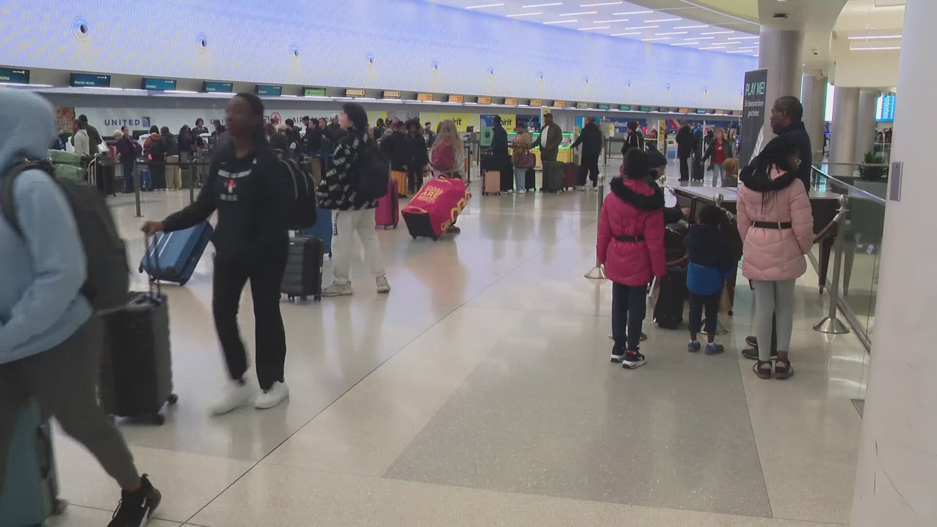 The airport is expected to see a 3.5% increase in travelers.