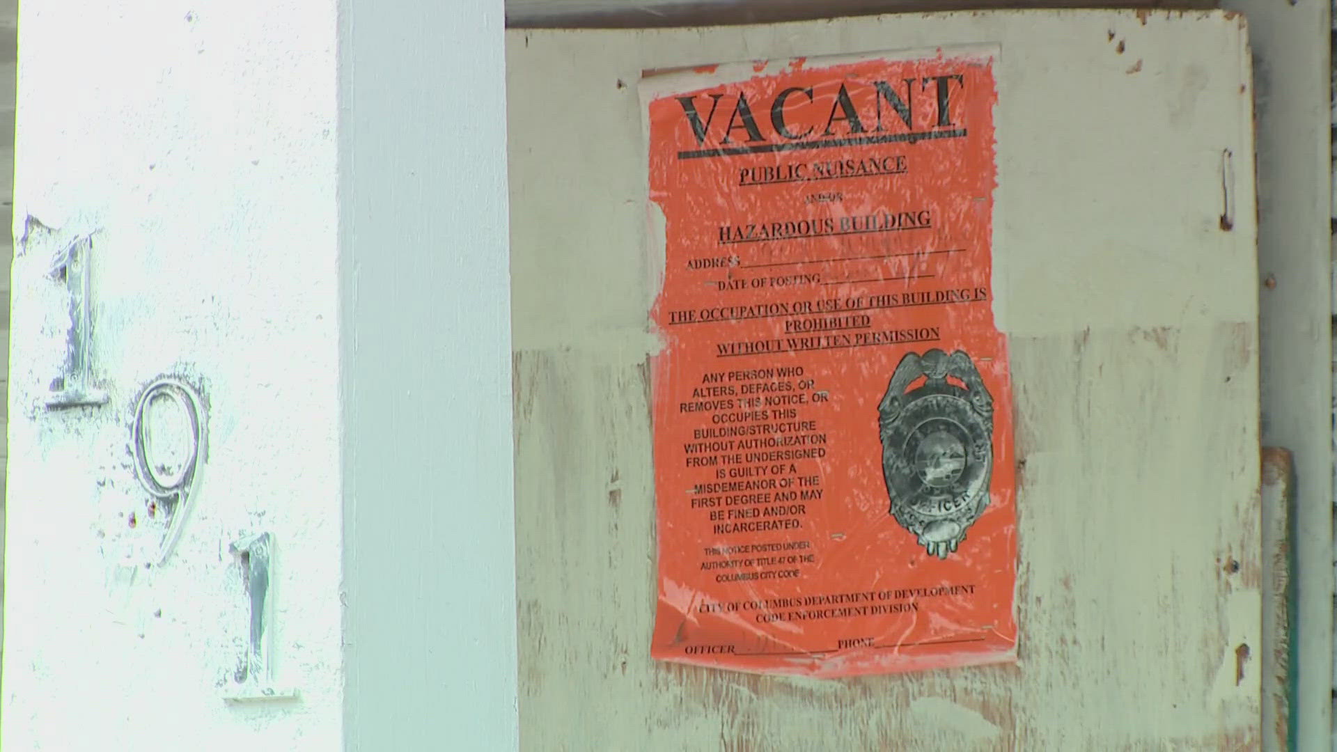 The city claims vacant properties pose a danger to the city’s firefighters, police officers and code enforcement official.