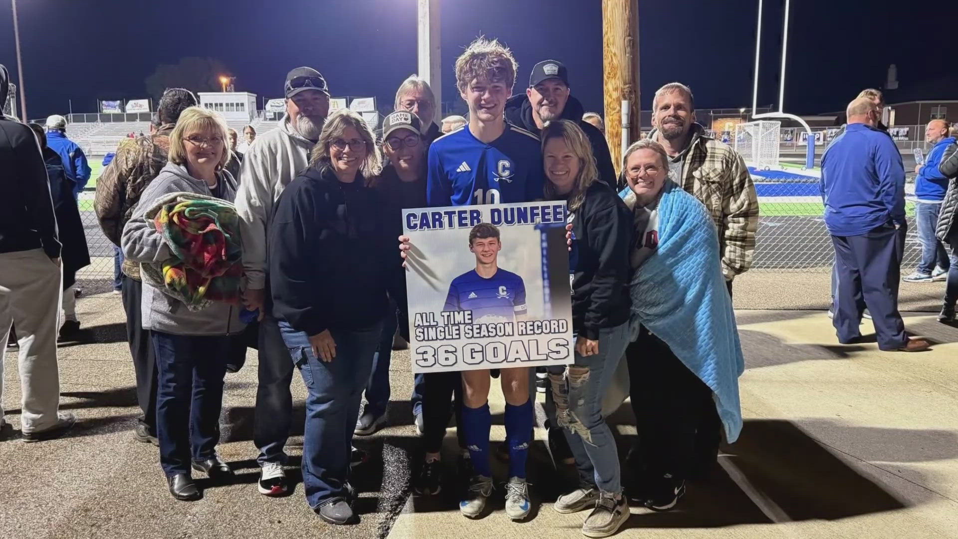 This week's 10TV Athlete of the Week is Chillicothe High School soccer plater Carter Dunfee.