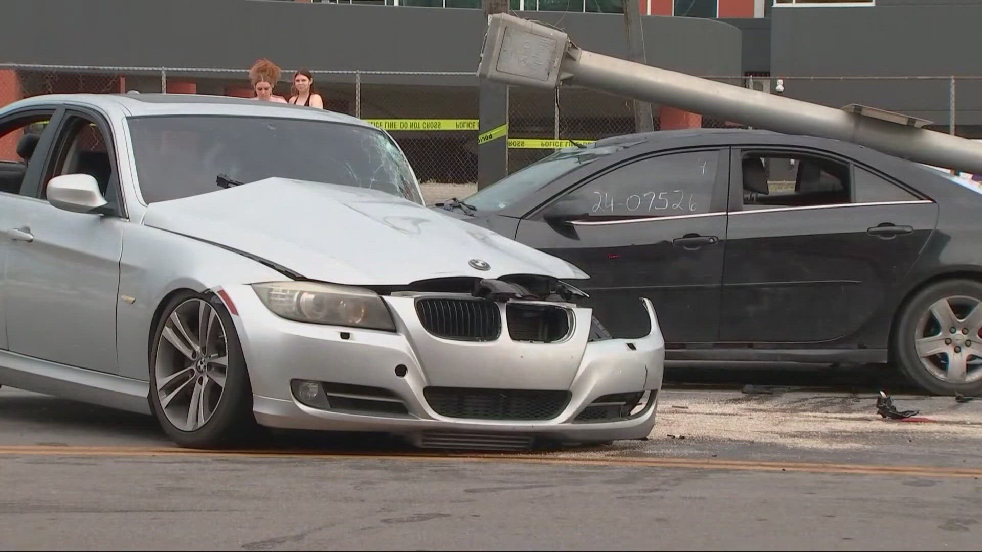 The crash happened at the intersection of West Broad Street and North Davis Avenue just after 4 p.m.