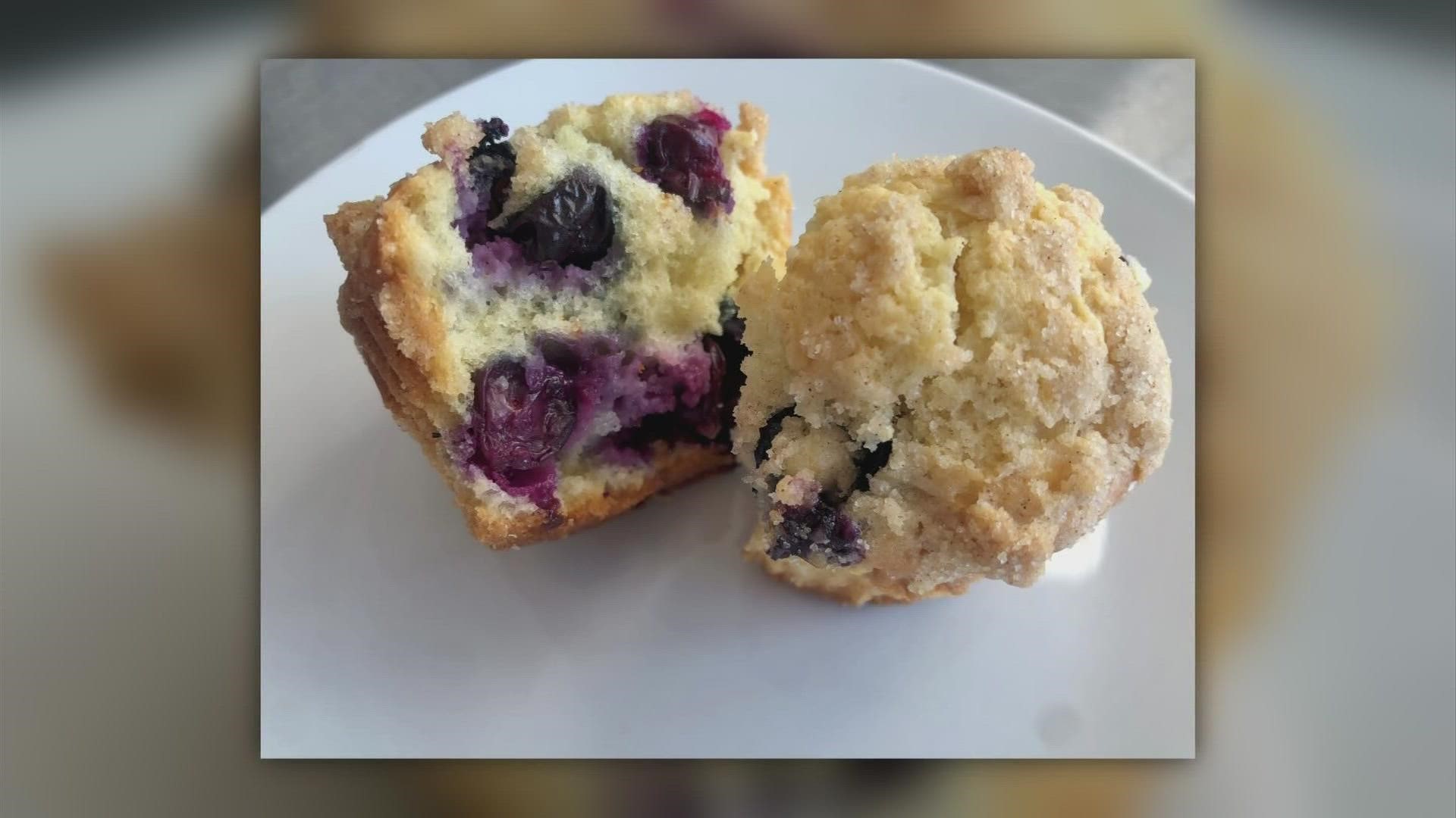 These blueberry muffins are a delicious addition to any breakfast or brunch menu.