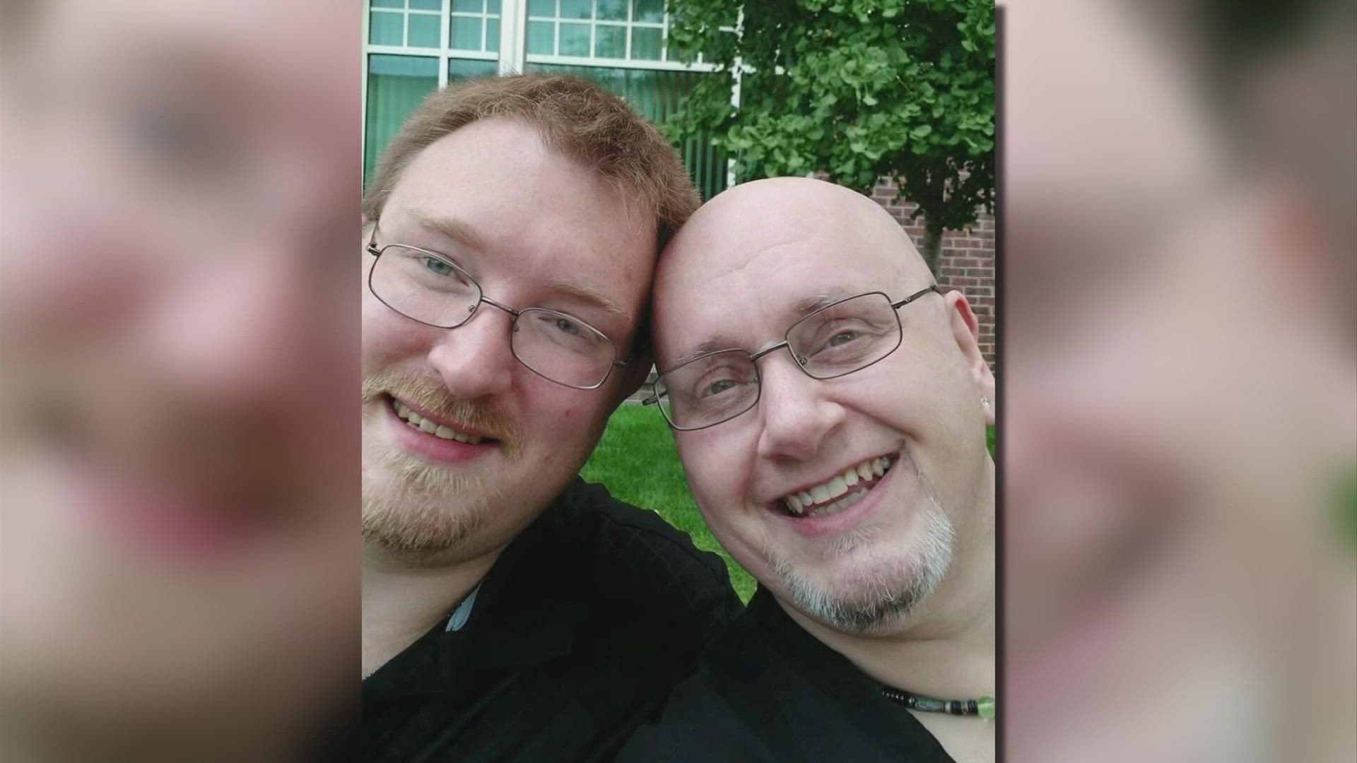 Paul Saltz and Aaron Ackerman are grateful to win a free wedding from Mozart's Cafe in Columbus, saying the pandemic took a big hit out of their nest egg.