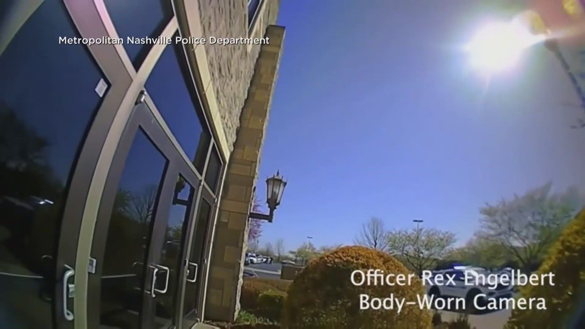 Nashville police release body cam video showing officers confronting school shooter