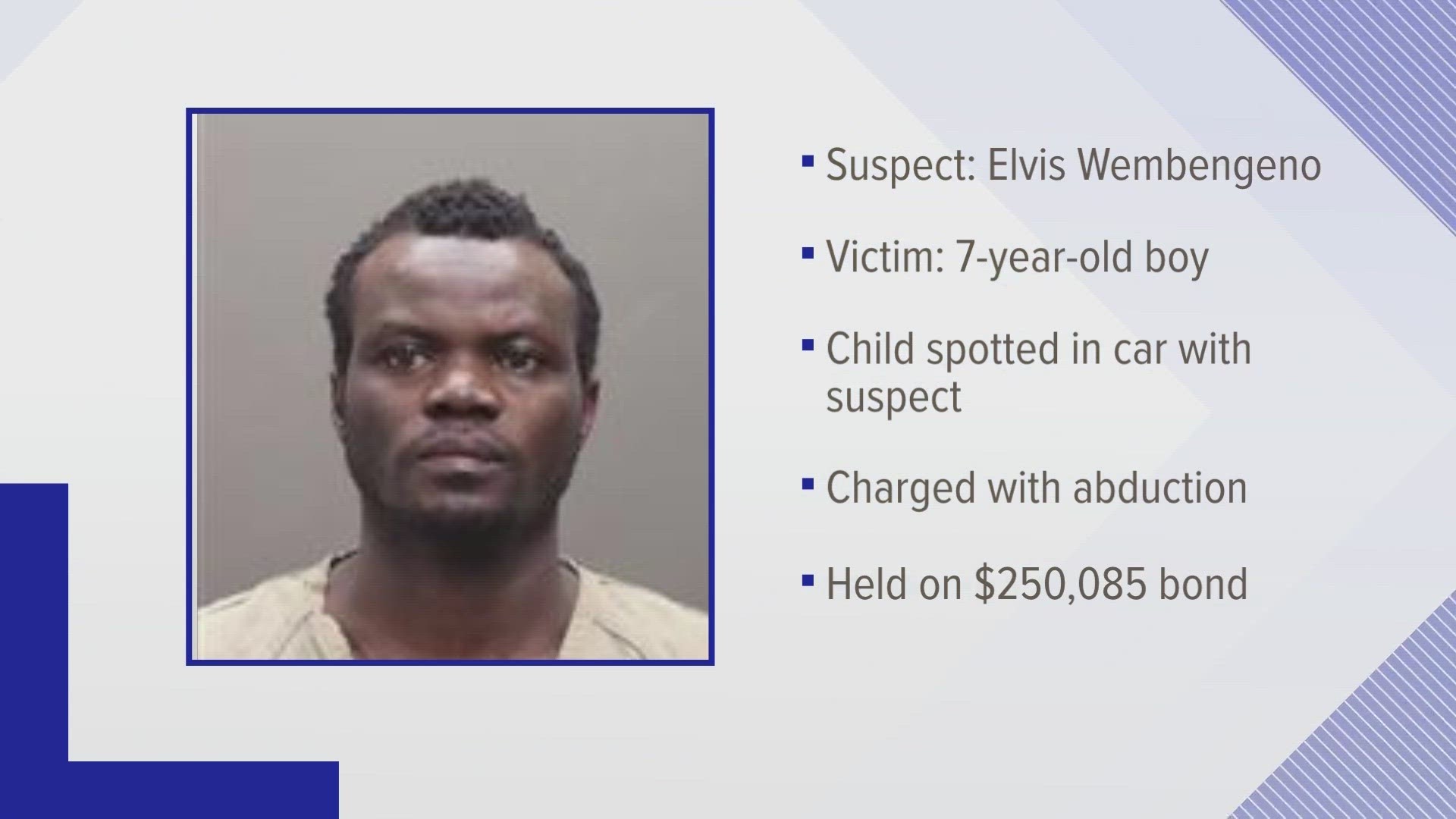 Elvis Wembengeno was held on a $250,000 bond.