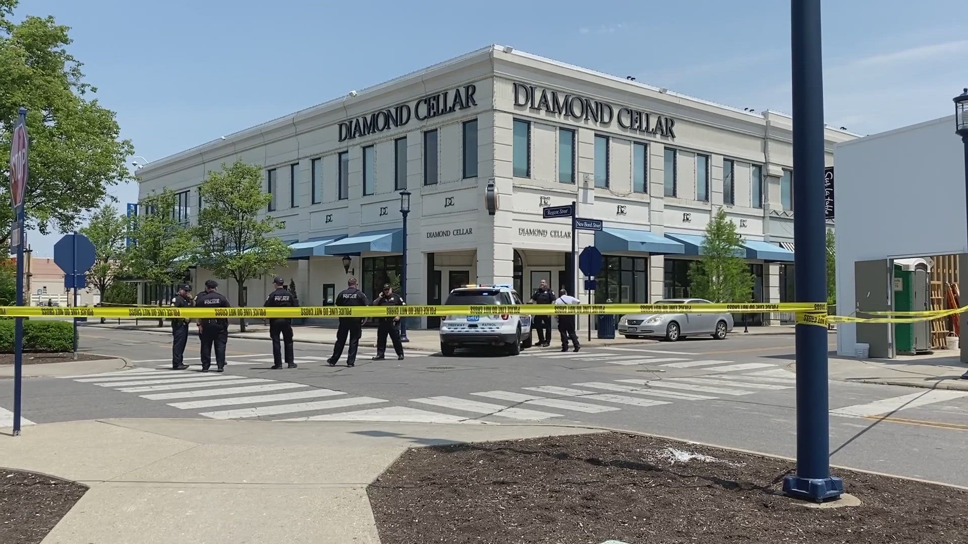 The Columbus Division of Police is investigating after a person walked into a store at Easton Town Center Friday afternoon with a gunshot wound.