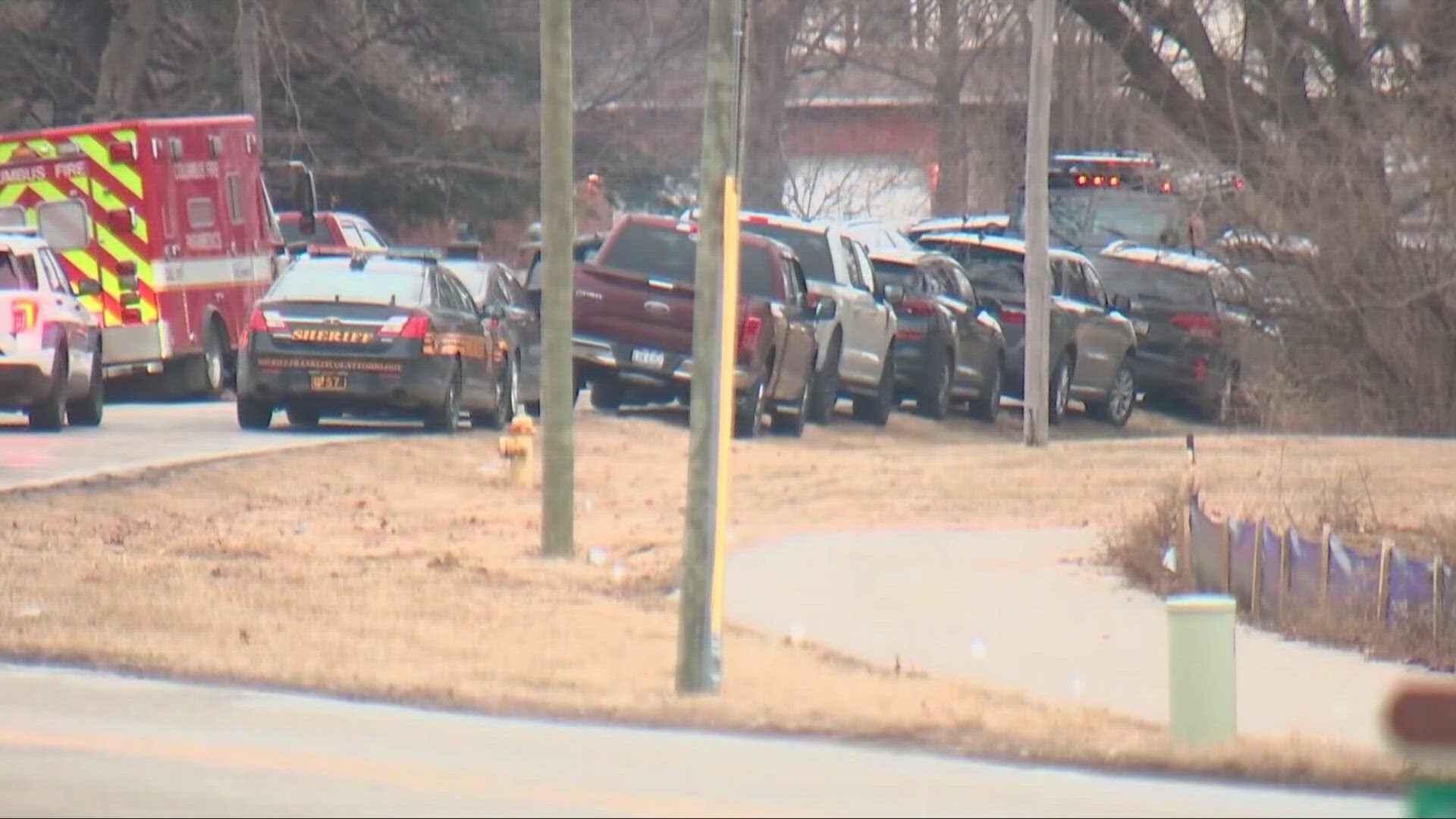 Part of Bixby Road in Groveport was closed for several hours as police were involved in a standoff stemming from a domestic violence call Tuesday morning.