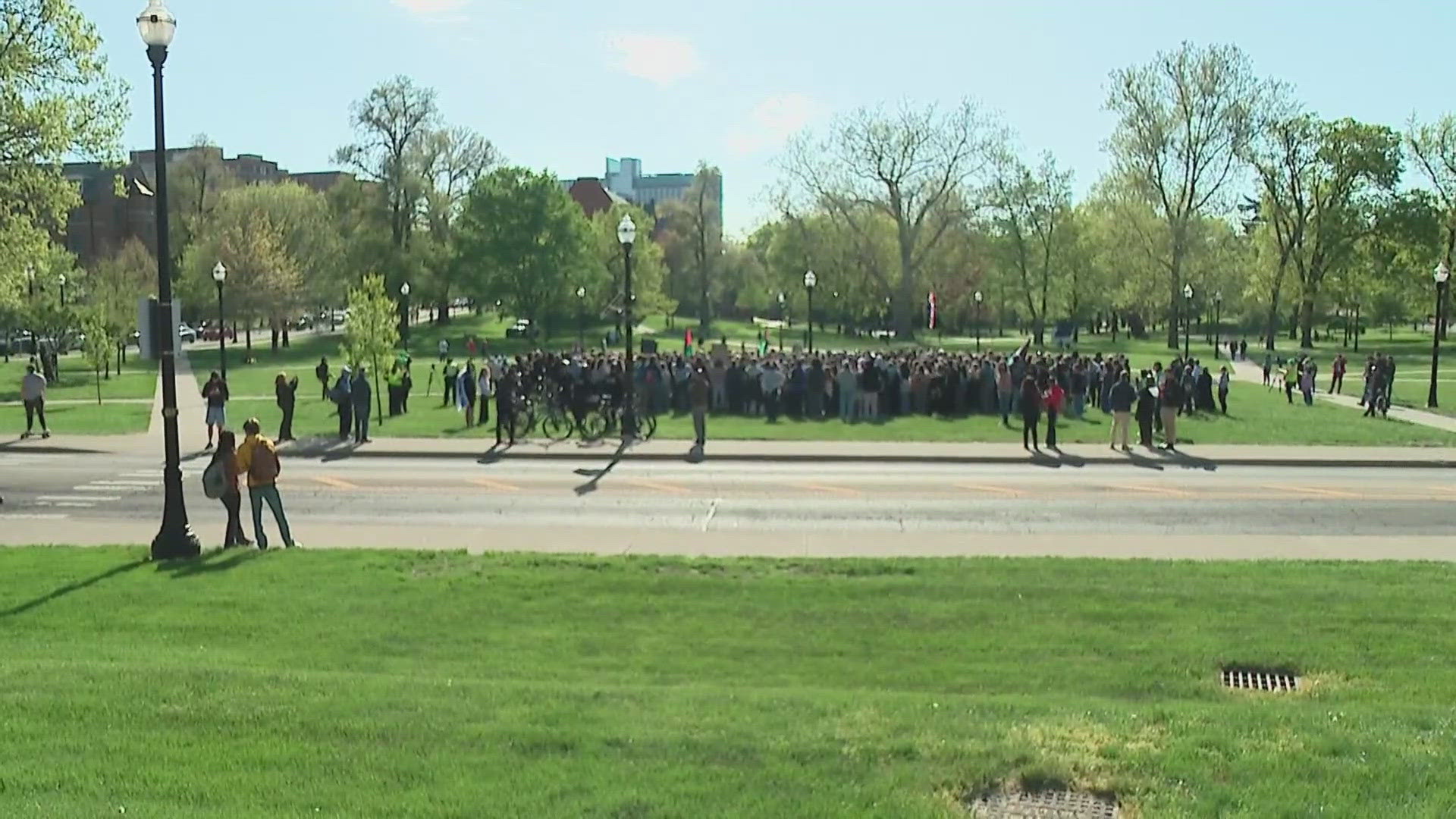 At least five people have been arrested during protests on campus in the last two days.