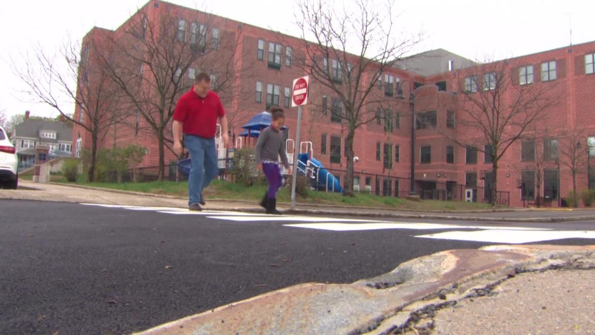 Students create 3D crosswalk to force drivers to slow down at their school