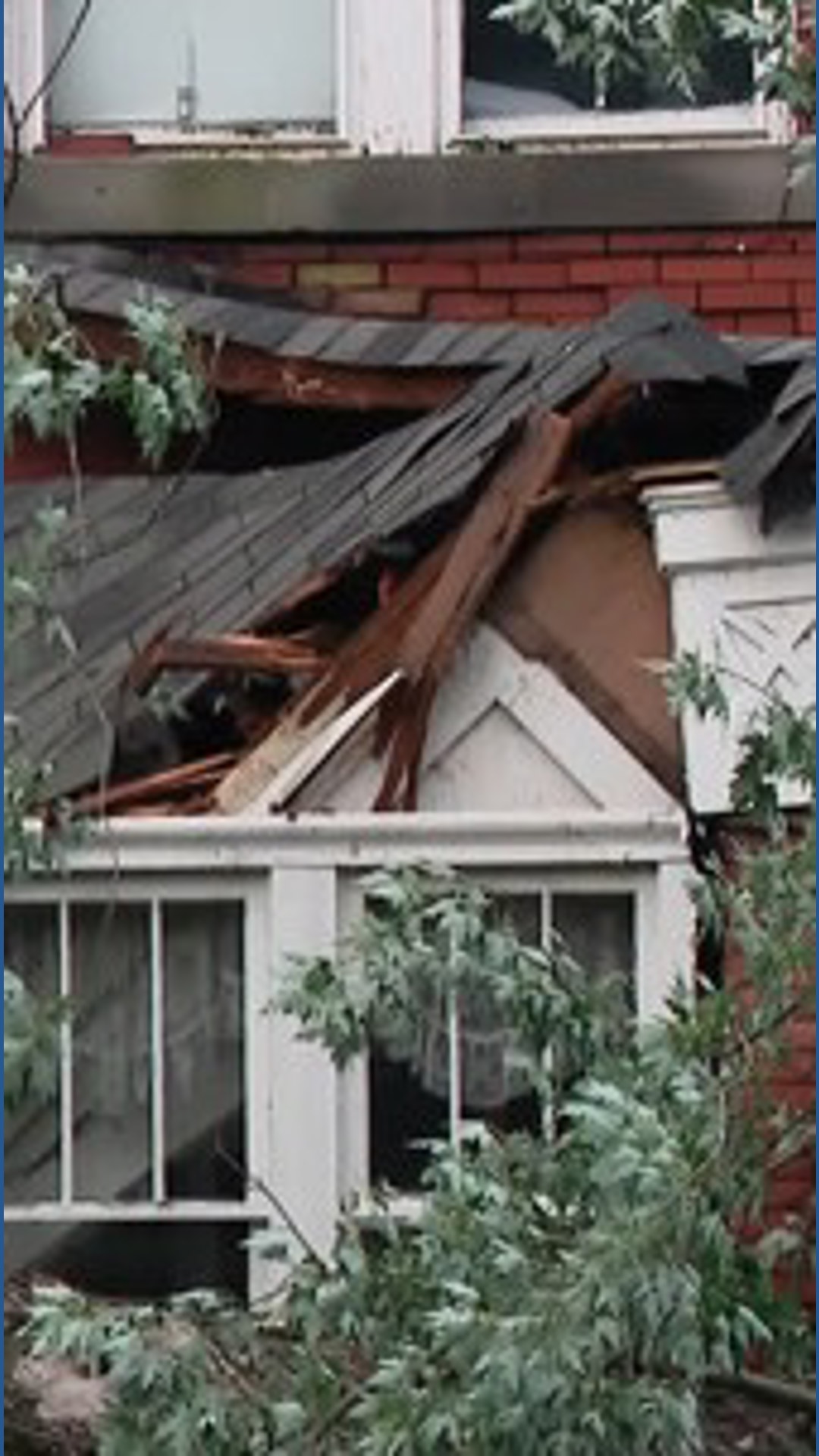 Videos show storm damage, couple driving into probable tornado in ...