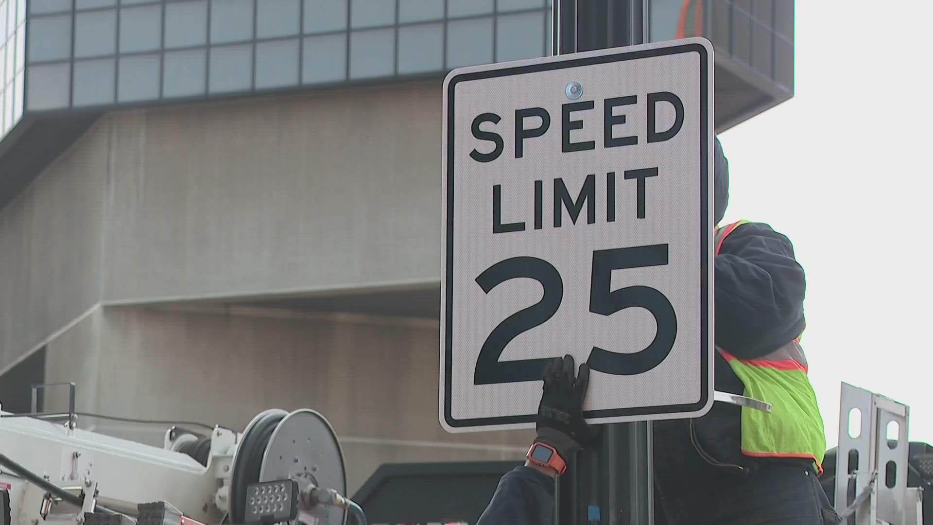 A reminder for drivers traveling through downtown Columbus as the speed limit has officially been reduced to 25 mph.