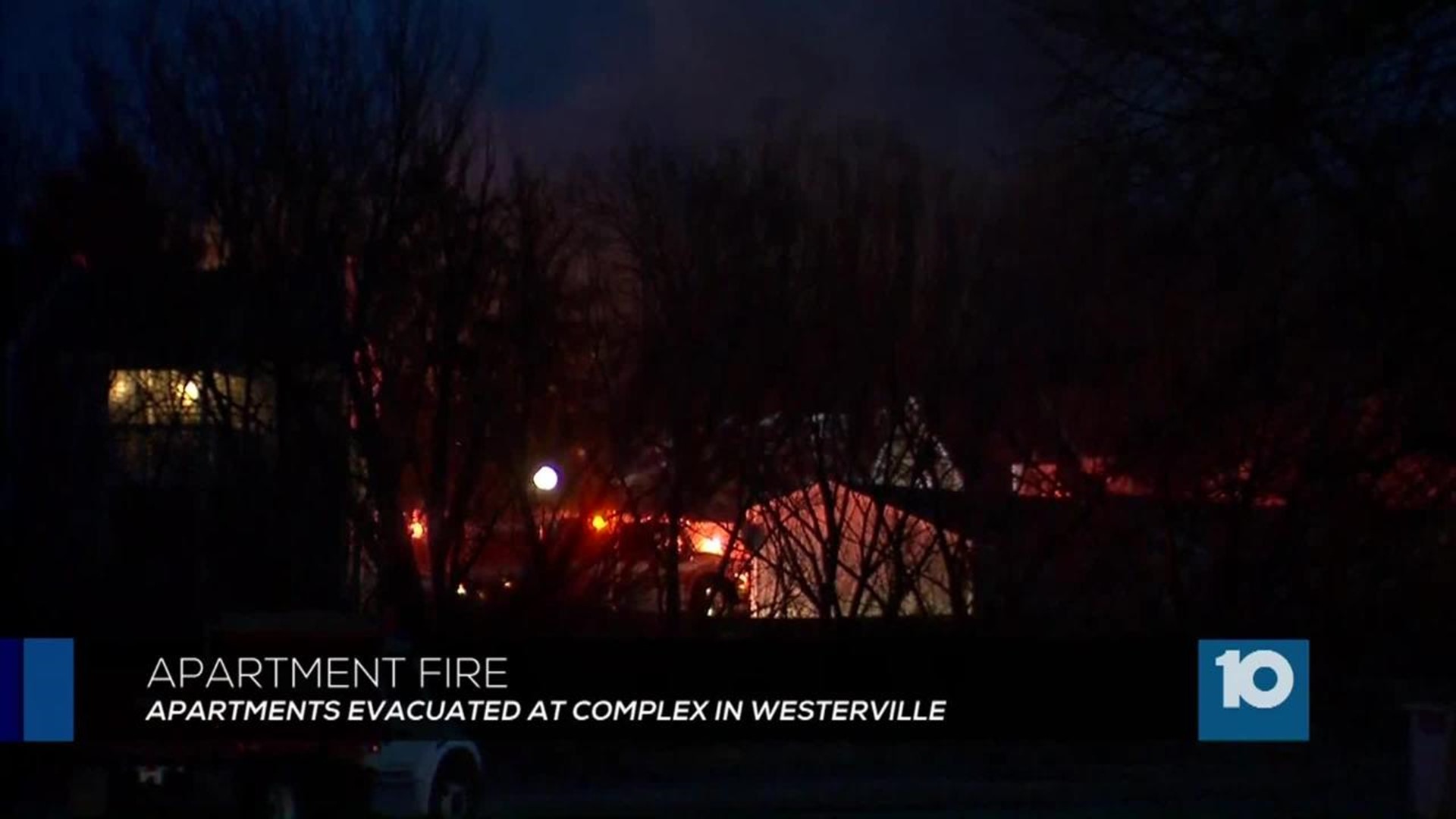 Firefighters battle second alarm apartment fire in Westerville