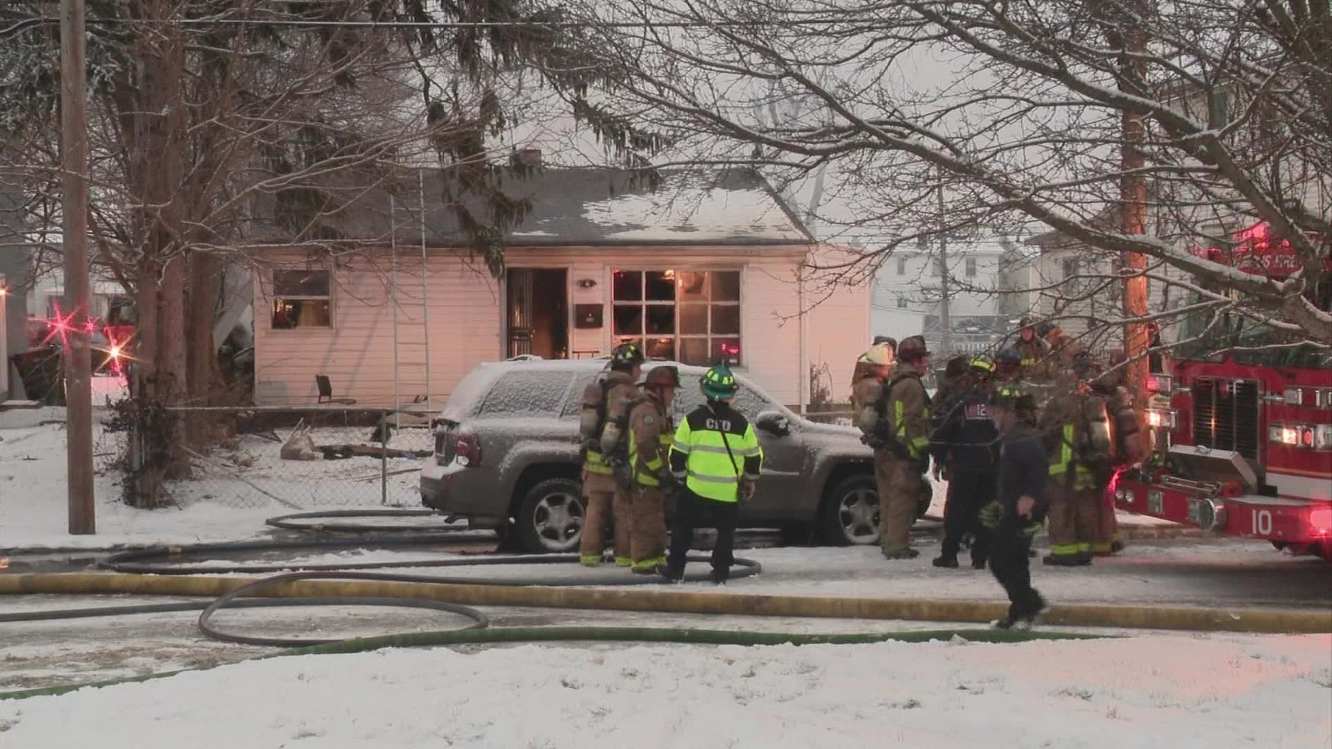 A neighbor called to report the fire at a home in the 300 block of Lechner Avenue around 7:40 a.m.