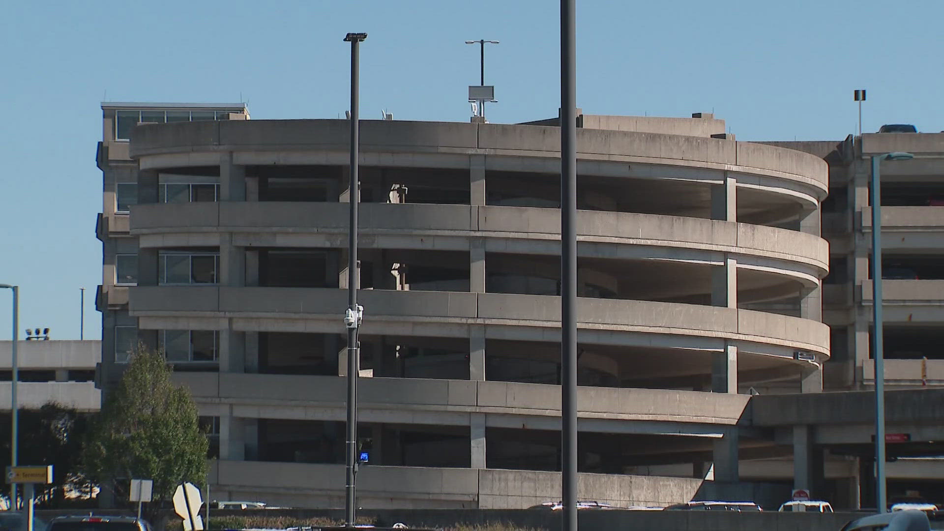 All three vehicles were the same model and were parked on the same floor of the parking garage.