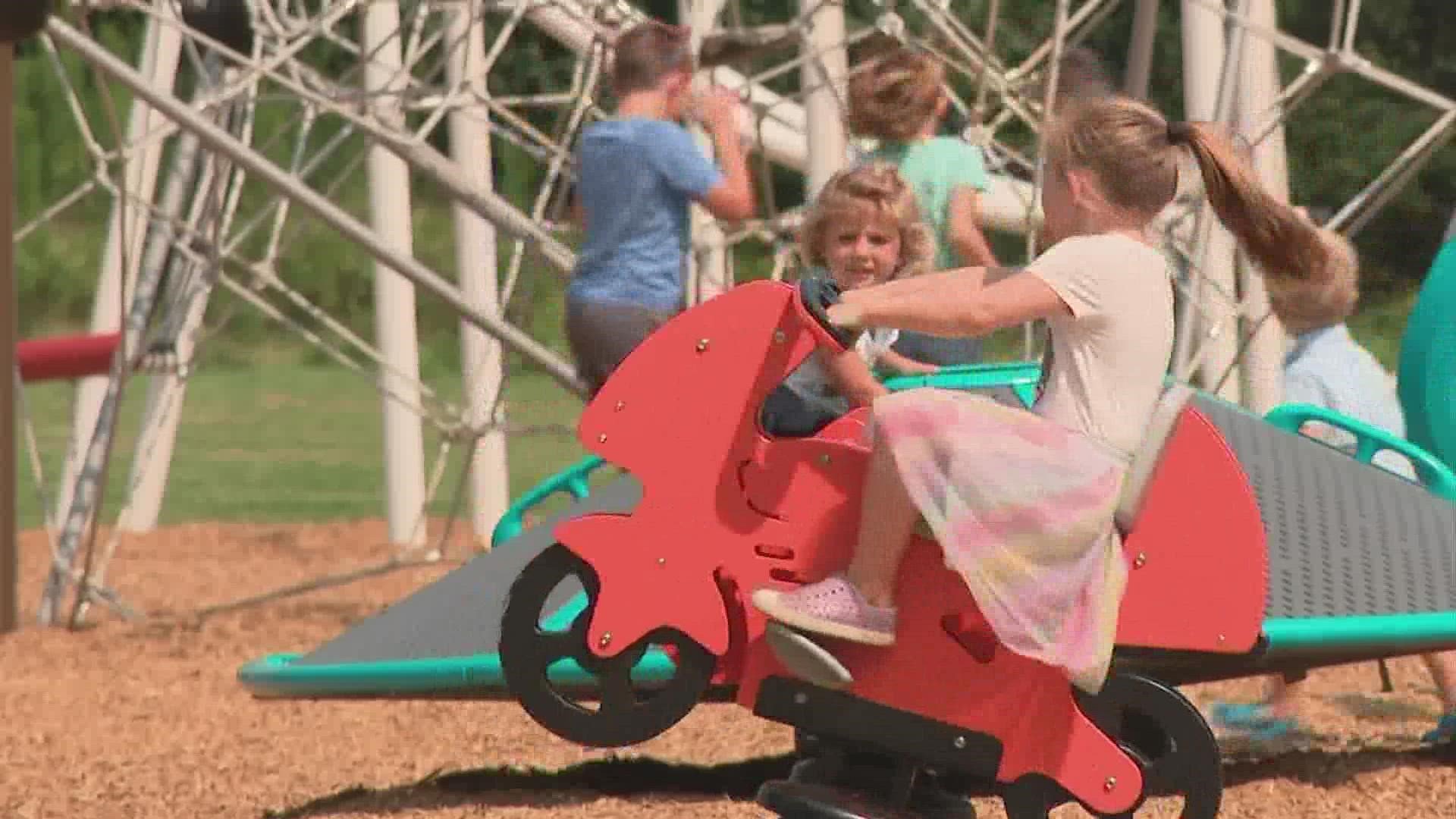 The new park is located on West Cherry Street, behind the church.