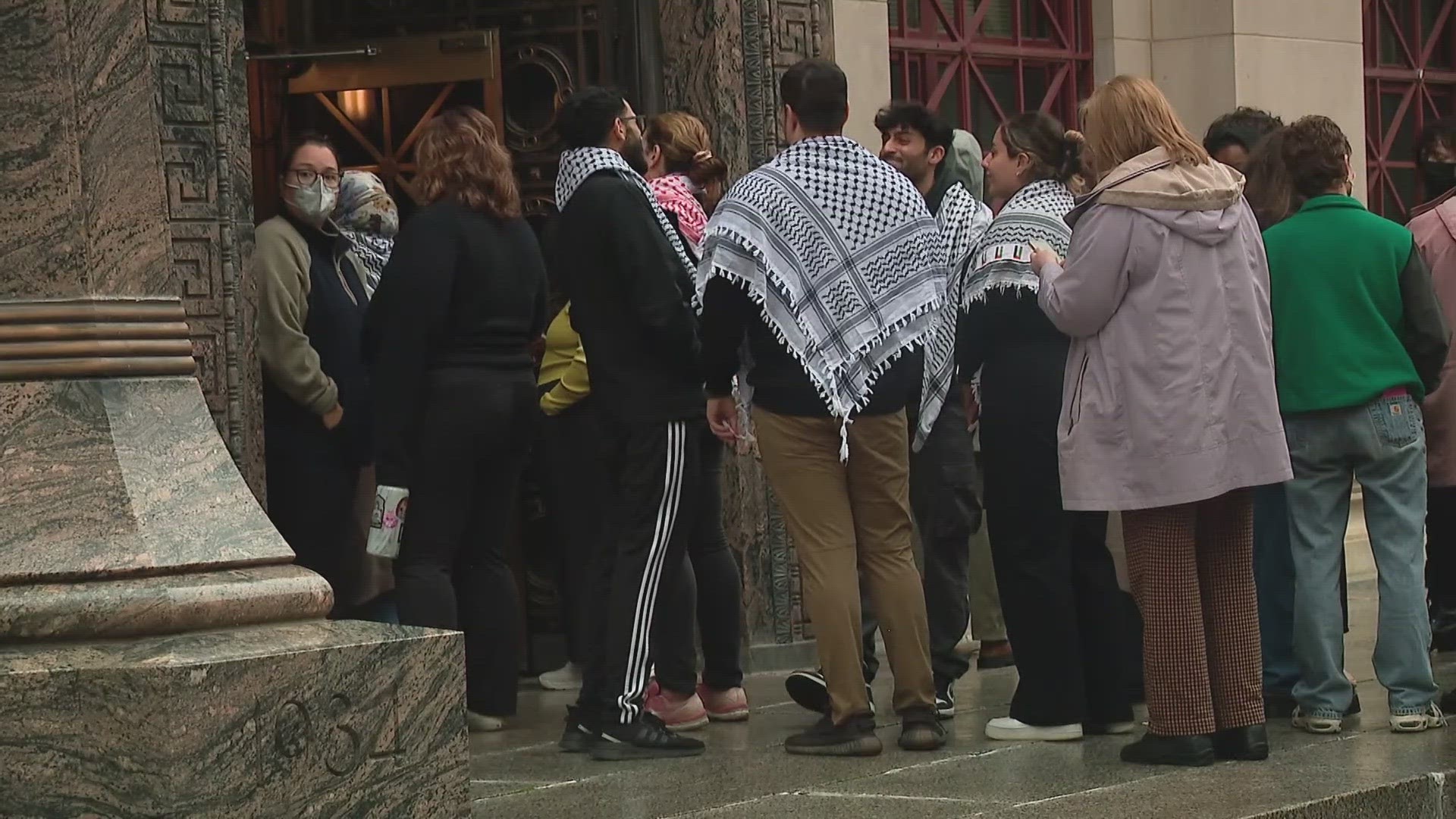 Palestinians showed up at Columbus City Council Monday night, asking council to show support for their people in Gaza.