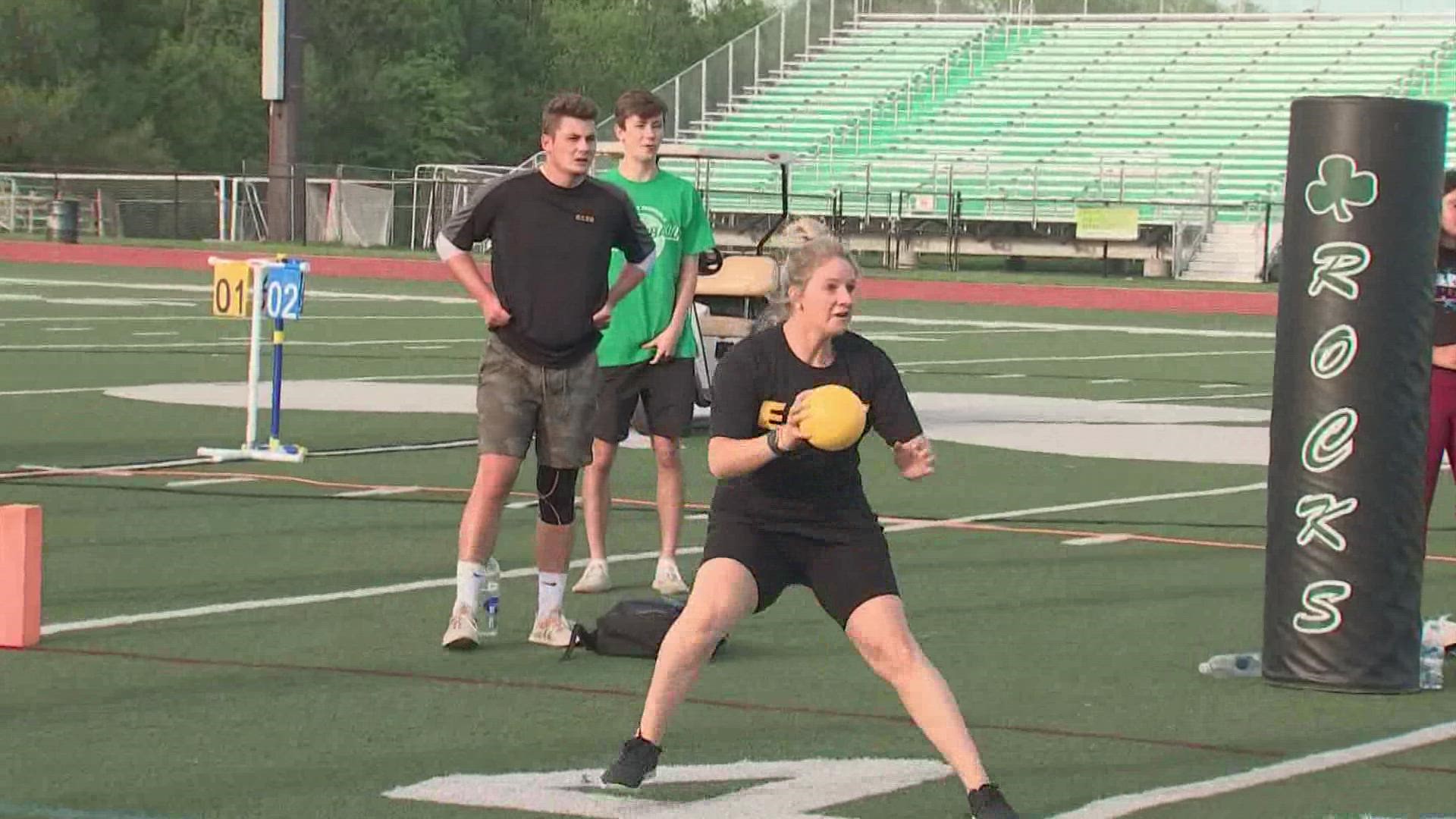 Dublin Coffman High School held the district's 13th annual dodgeball championships Friday night.