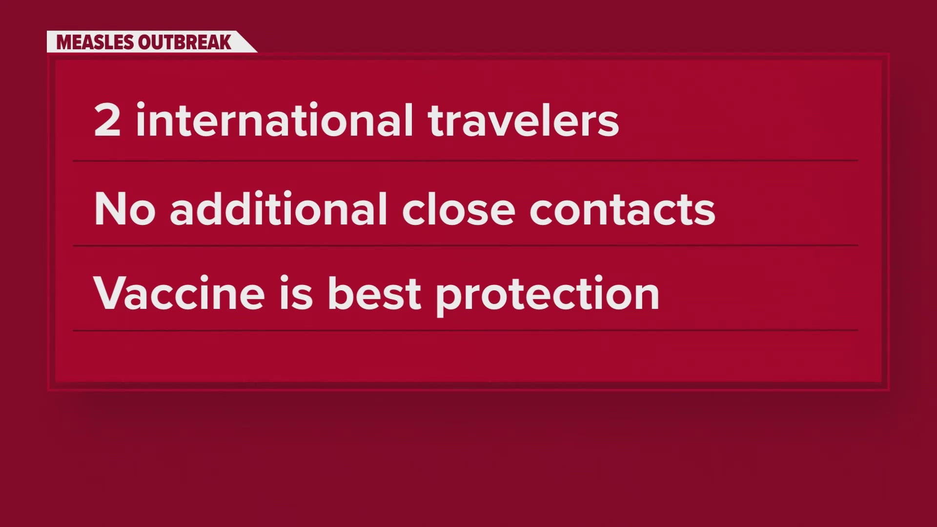 Ohio confirms three measles cases in Knox County linked to travelers; health officials urge vaccination.
