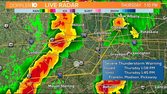 Tracking Severe Storms Moving Through Central Ohio Thursday June 4 5204