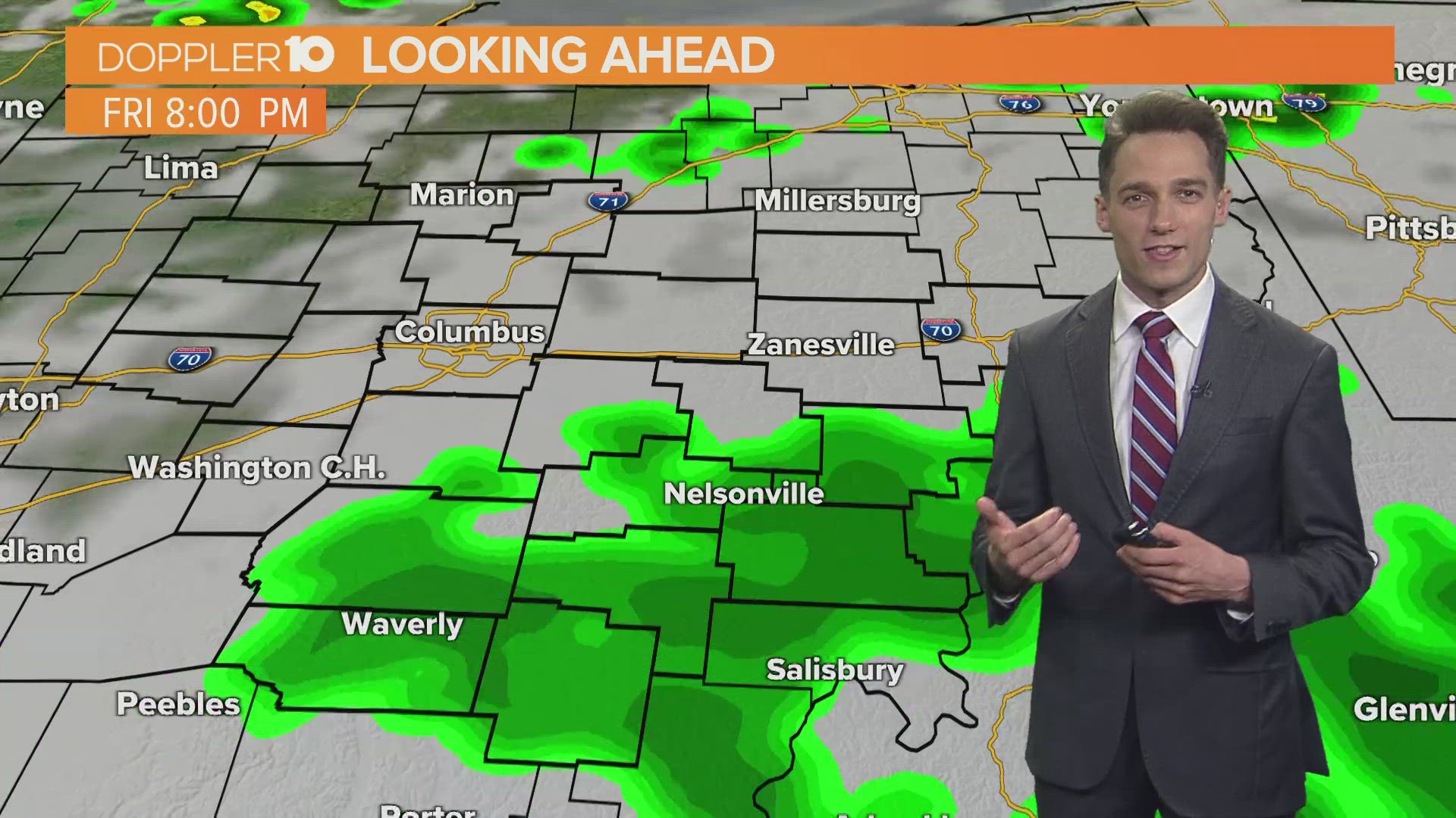 Rain will move out by Saturday morning.