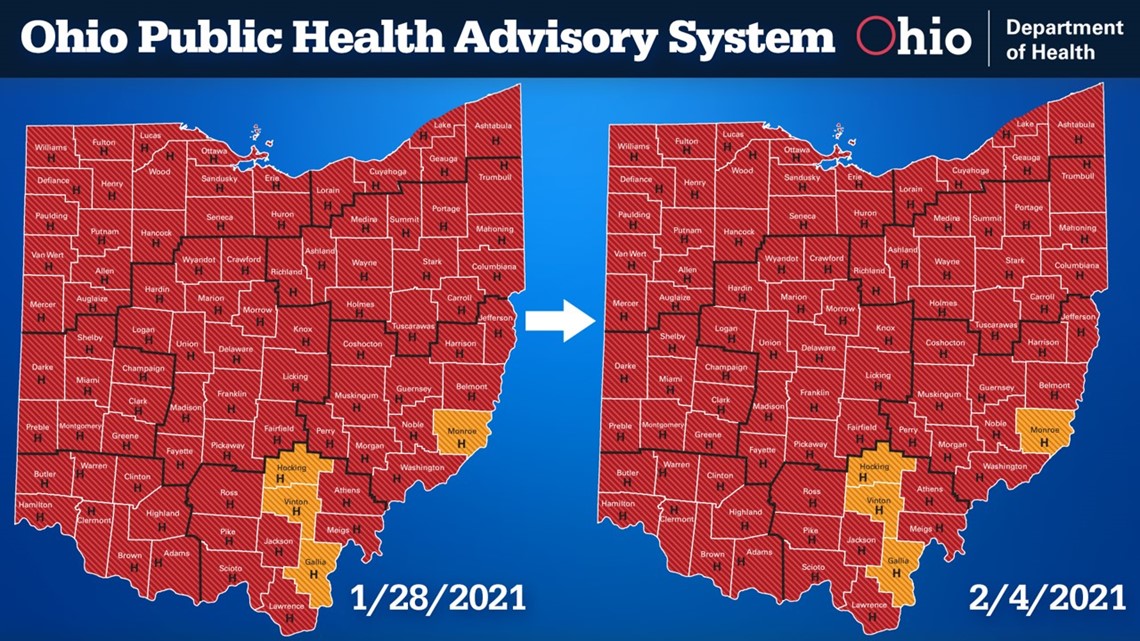 Franklin County stays 'red' in Ohio's COVID19 advisory