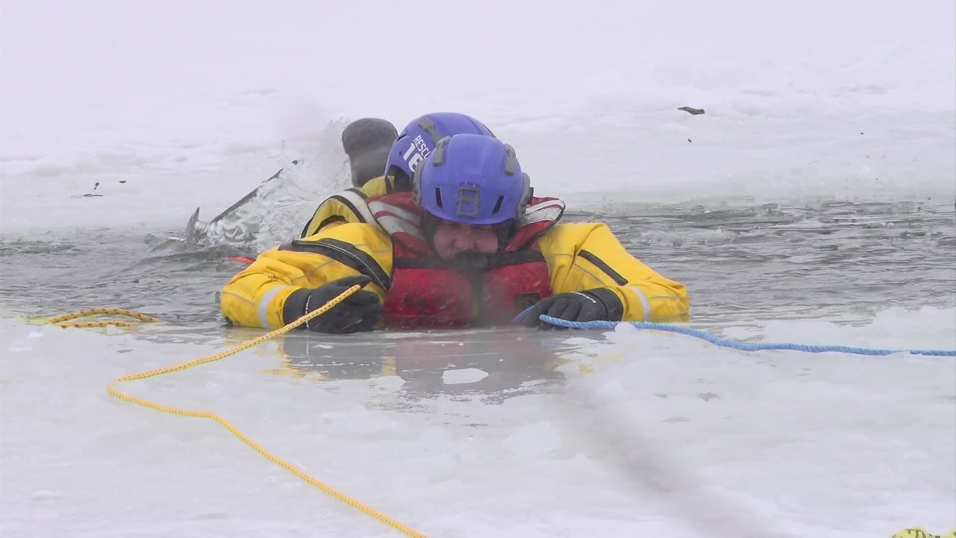 Firefighters use the colder weather as an opportunity to provide invaluable training.