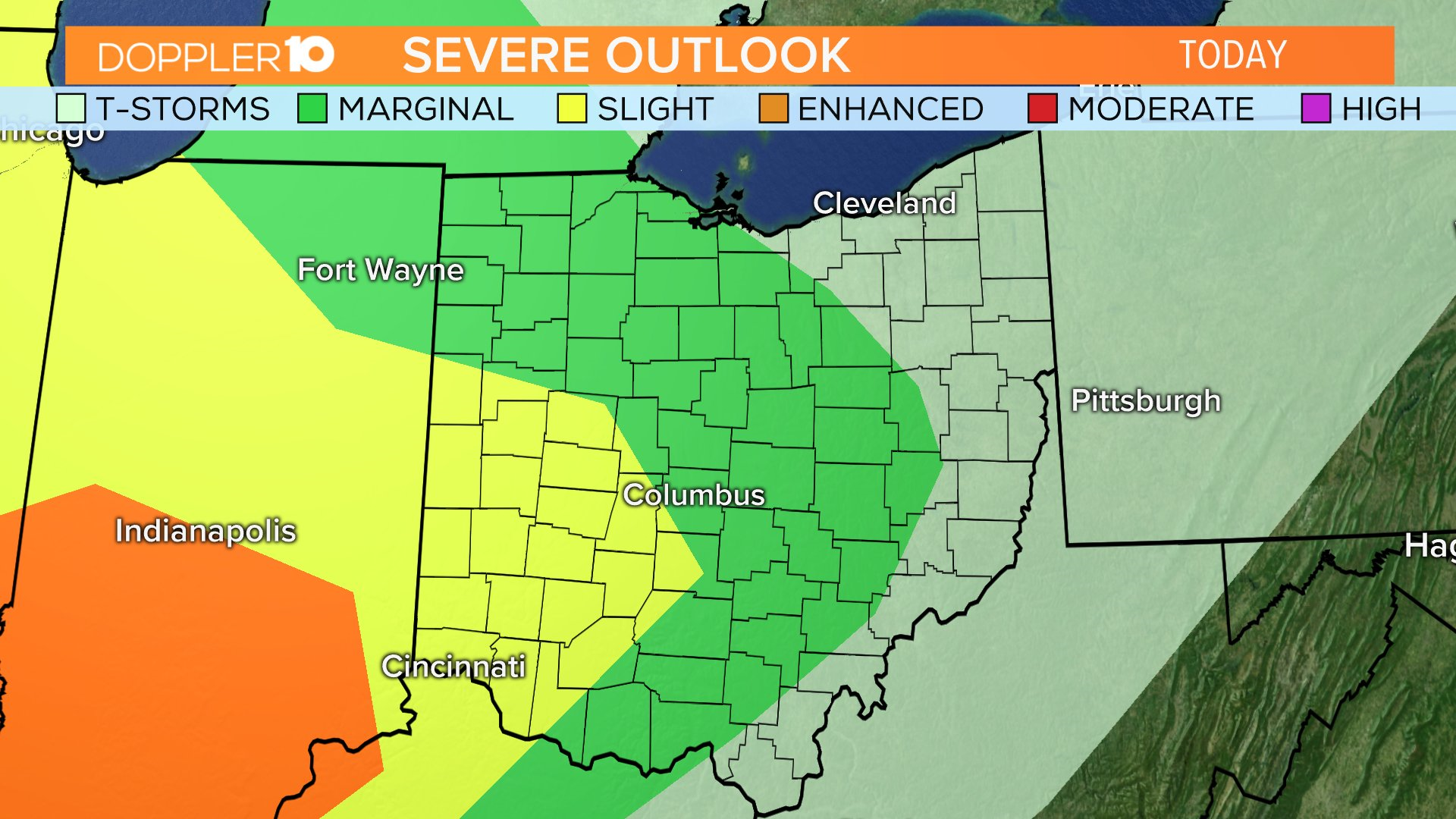 Strong to severe storms possible in central Ohio today | 10tv.com
