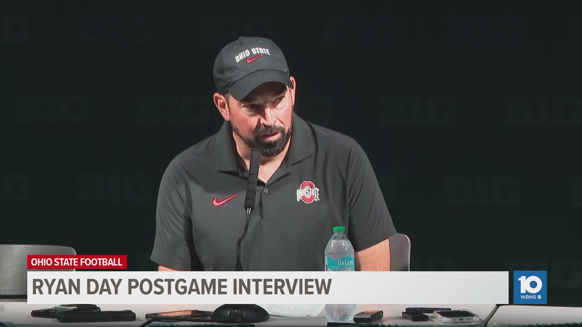 Ohio State head coach Ryan Day discusses 38-7 win over Michigan State.